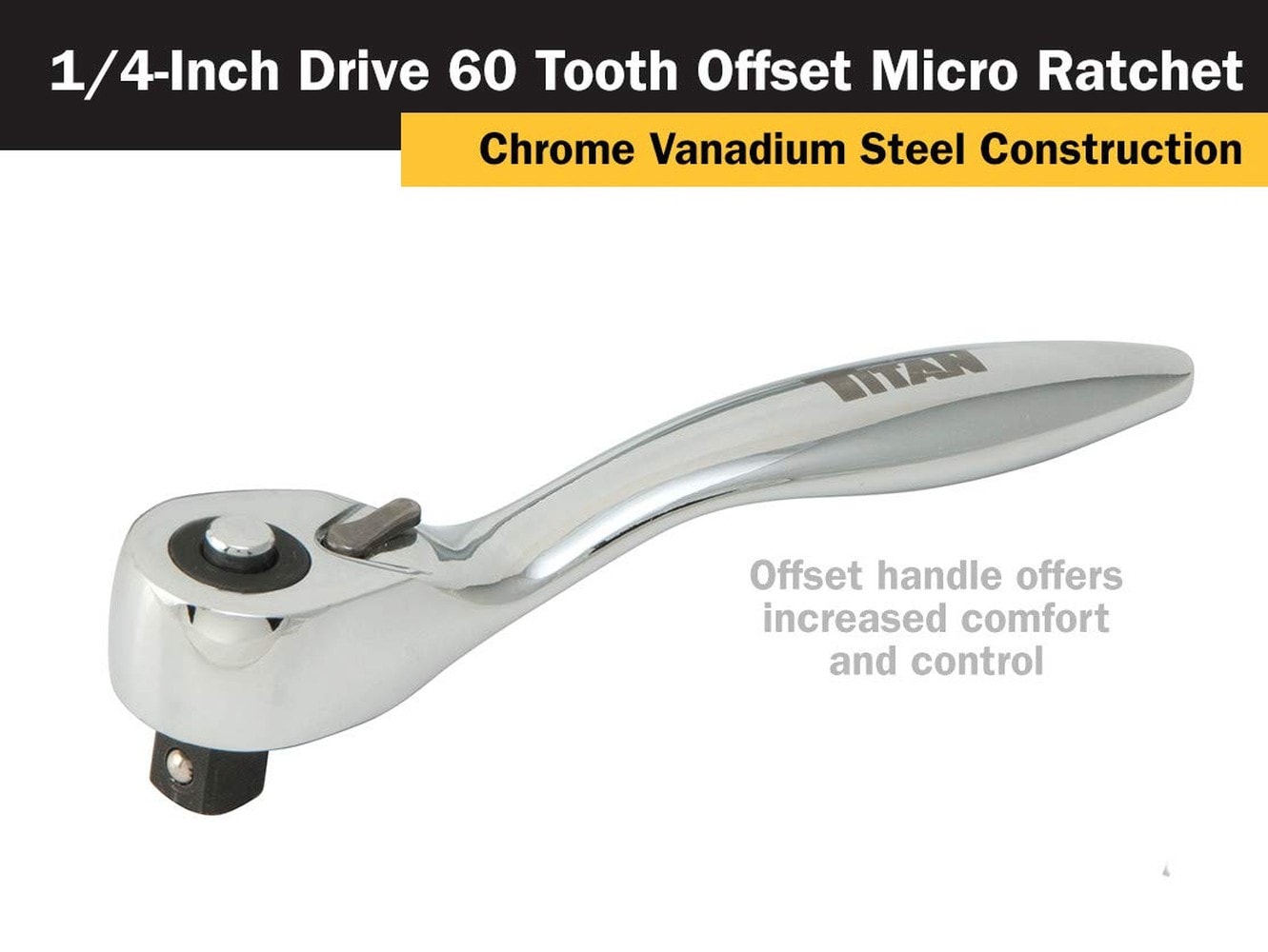 Titan  TIT11204 Tools 11204 1/4 Drive Offset Micro Ratchet