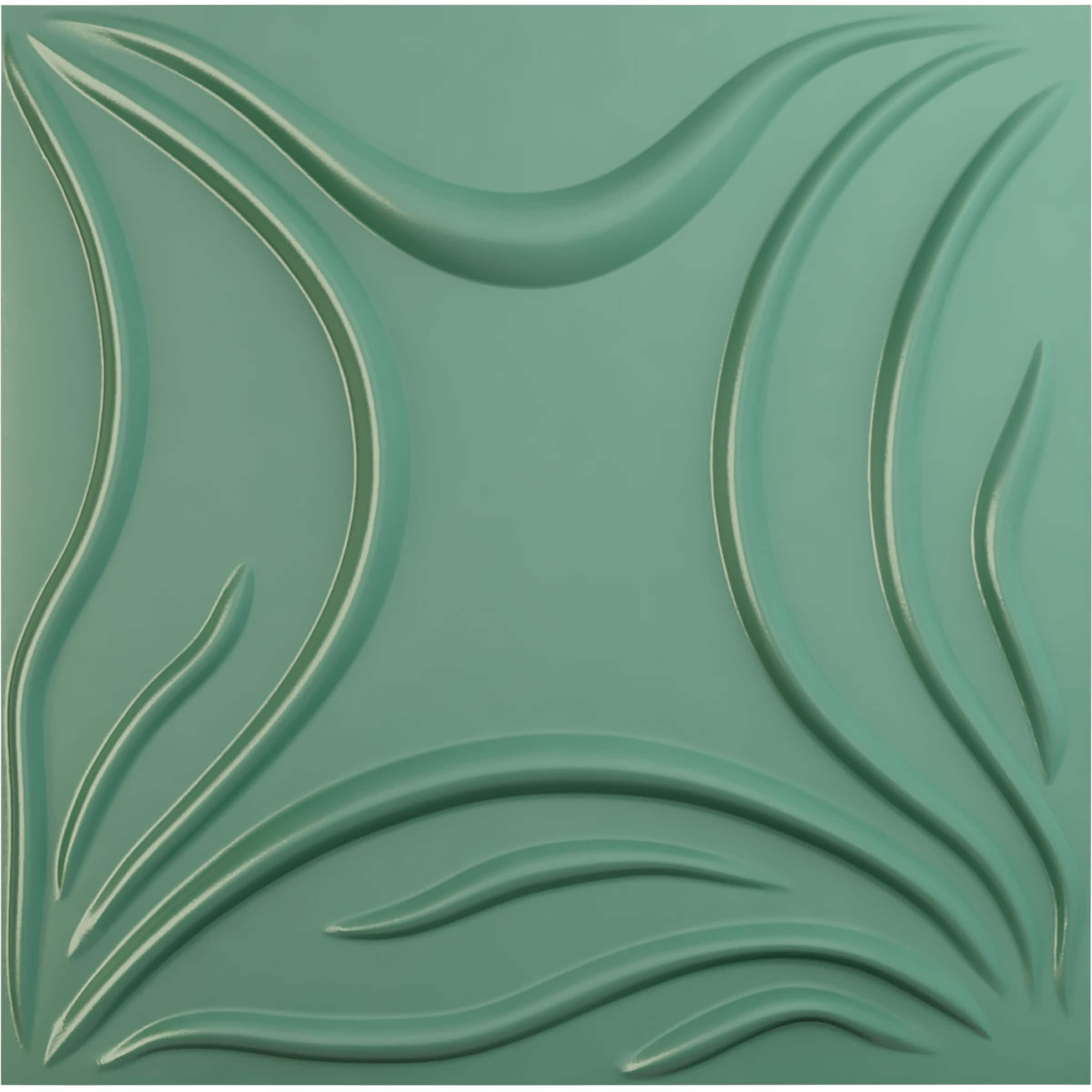 Ekena Millwork WP20X20SVFSM-CASE-12 19-5/8-in x 19-5/8-in Embossed Universal Pearl Metallic Sea Mist PVC Wall Panel 12 -Pack