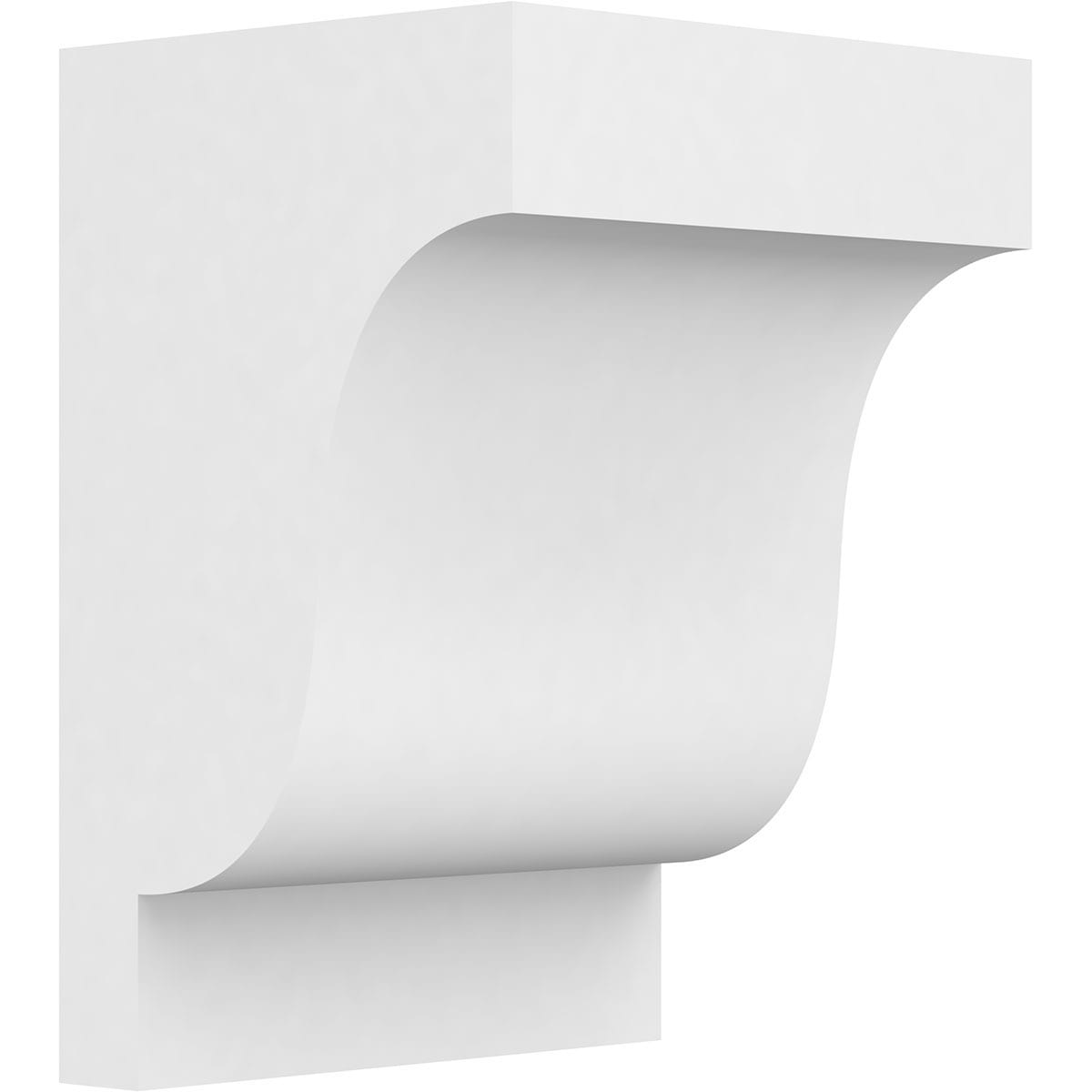 Ekena Millwork CORP07X06X10NEW 7-in x 6-in x 10-in Standard newport Unfinished White PVC Paintable Corbel