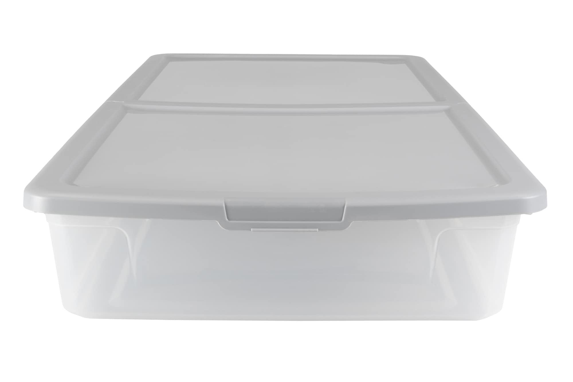 Project Source 17.5-Gallon (70-Quart) Clear Underbed Tote with Standard Snap Lid | 7234-010-522