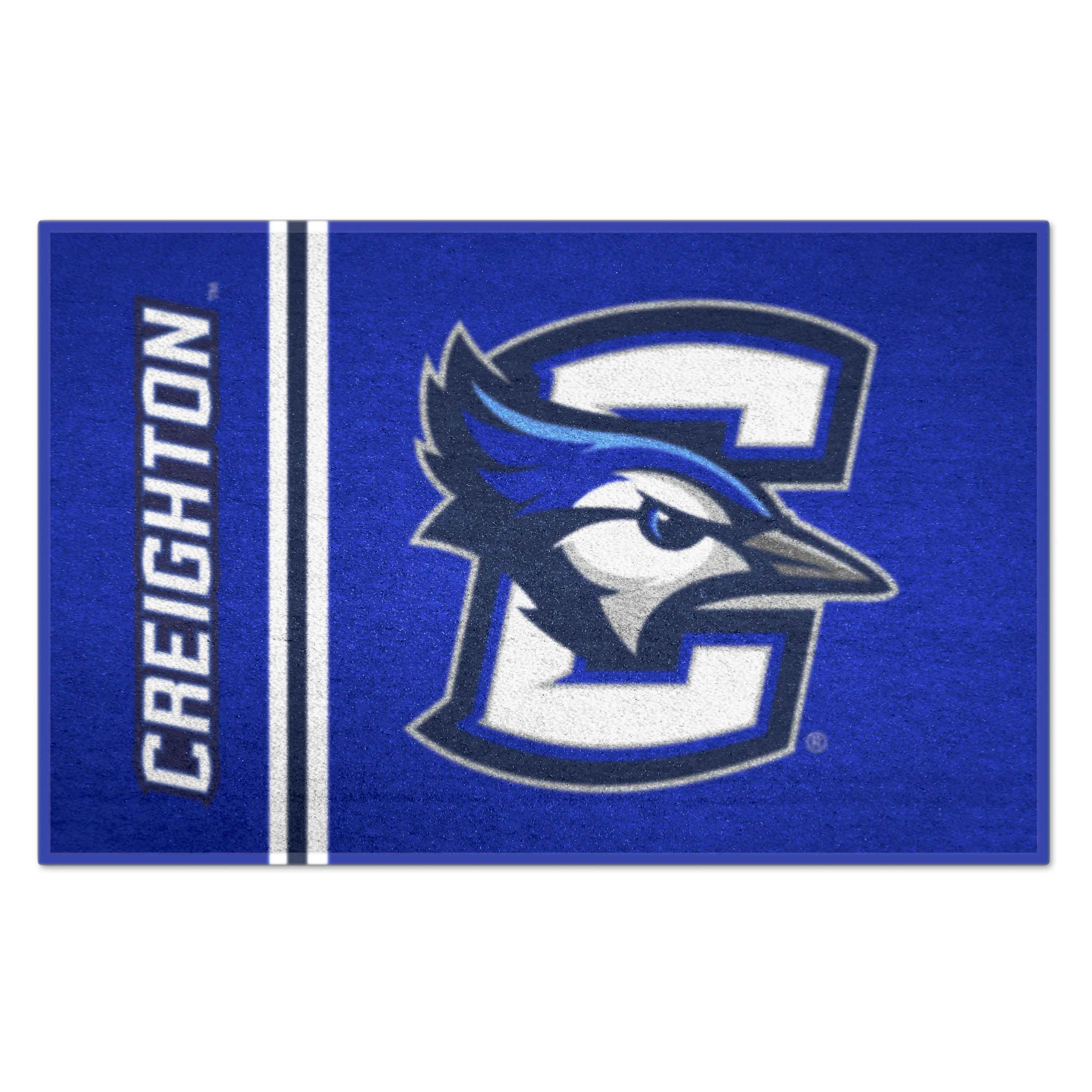 FANMATS 19642 Creighton Bluejays 30-in x 19-in Blue Nylon Indoor or outdoor Decorative Sports Door Mat