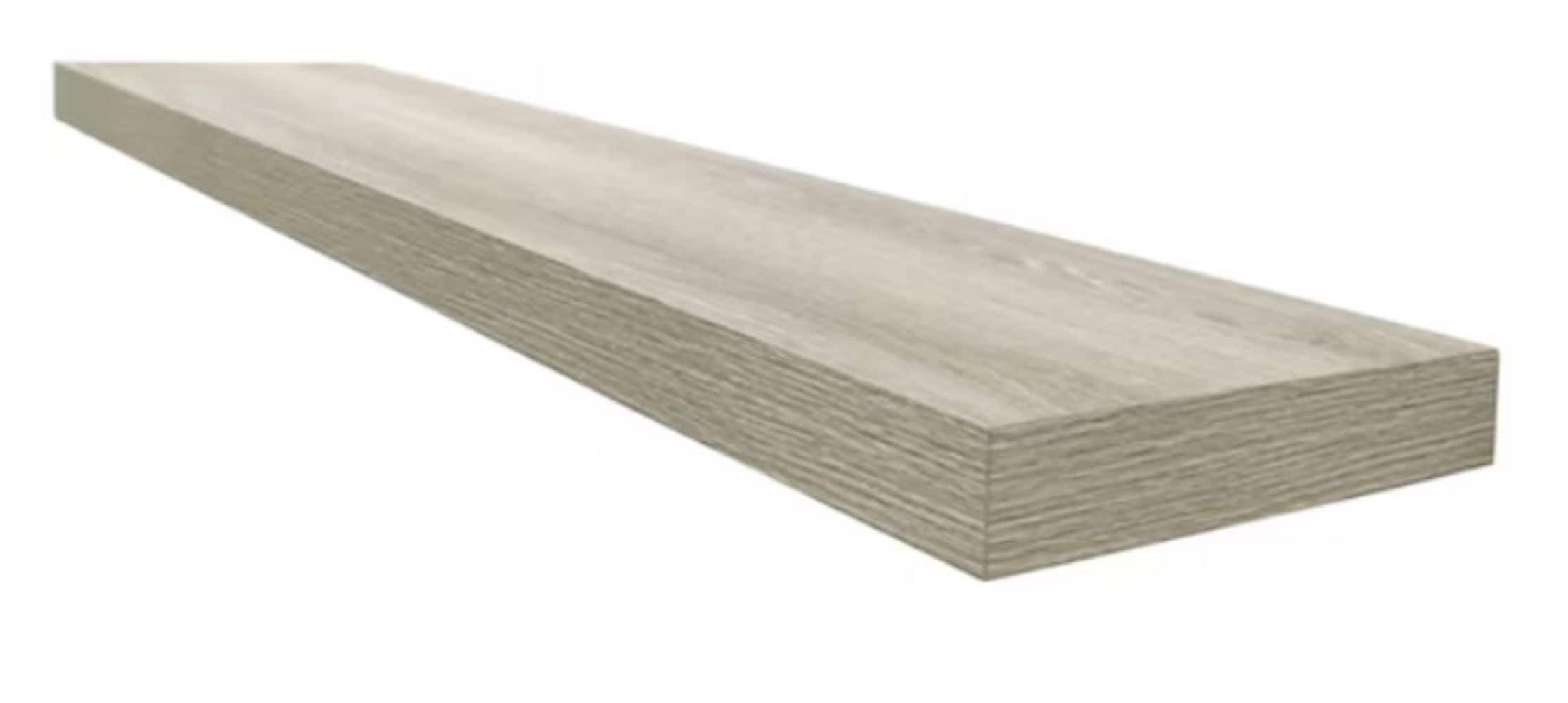 Origin 21 LOWE36WMS-D 35.43-in L x 7.87-in D x 1.5-in H Driftwood Particleboard Rectangular Floating shelf