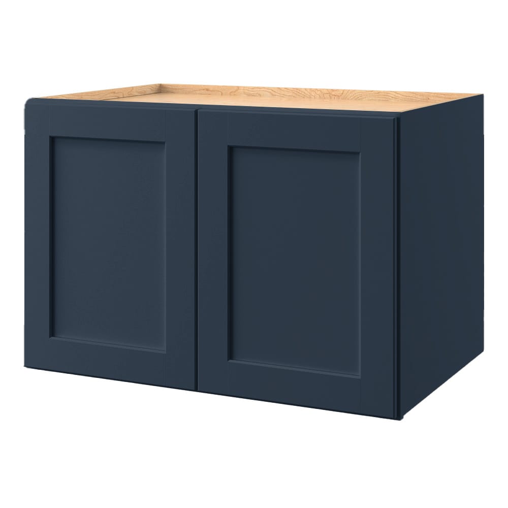 allen + roth 2373NV Port 36-in W x 24-in H x 24-in D Navy Wall Fully assembled Cabinet (Flat Panel Shaker)
