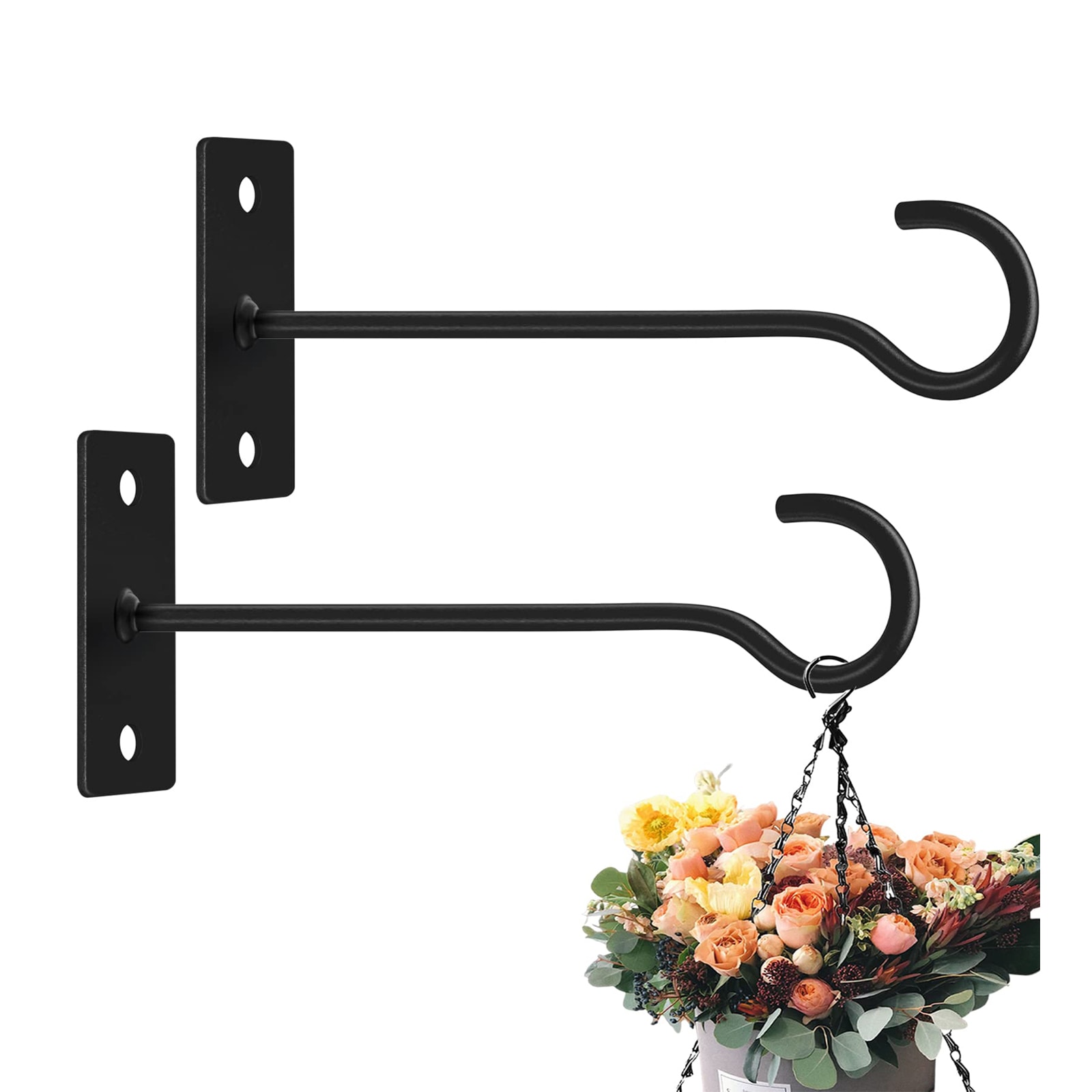 AHIOU HOME ZAAHG-P192487PH 6-in Black Iron Contemporary Plant hook(s)