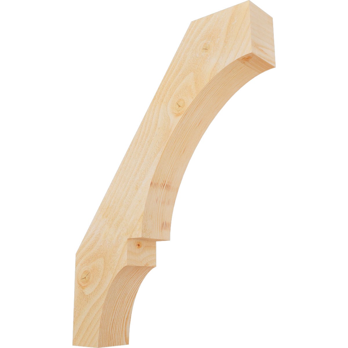 Ekena Millwork BRC04X20X28BOA00RDF 4-in x 20-in x 28-in Douglas Fir Unfinished Wood Balboa Rough Sawn Knee Brace
