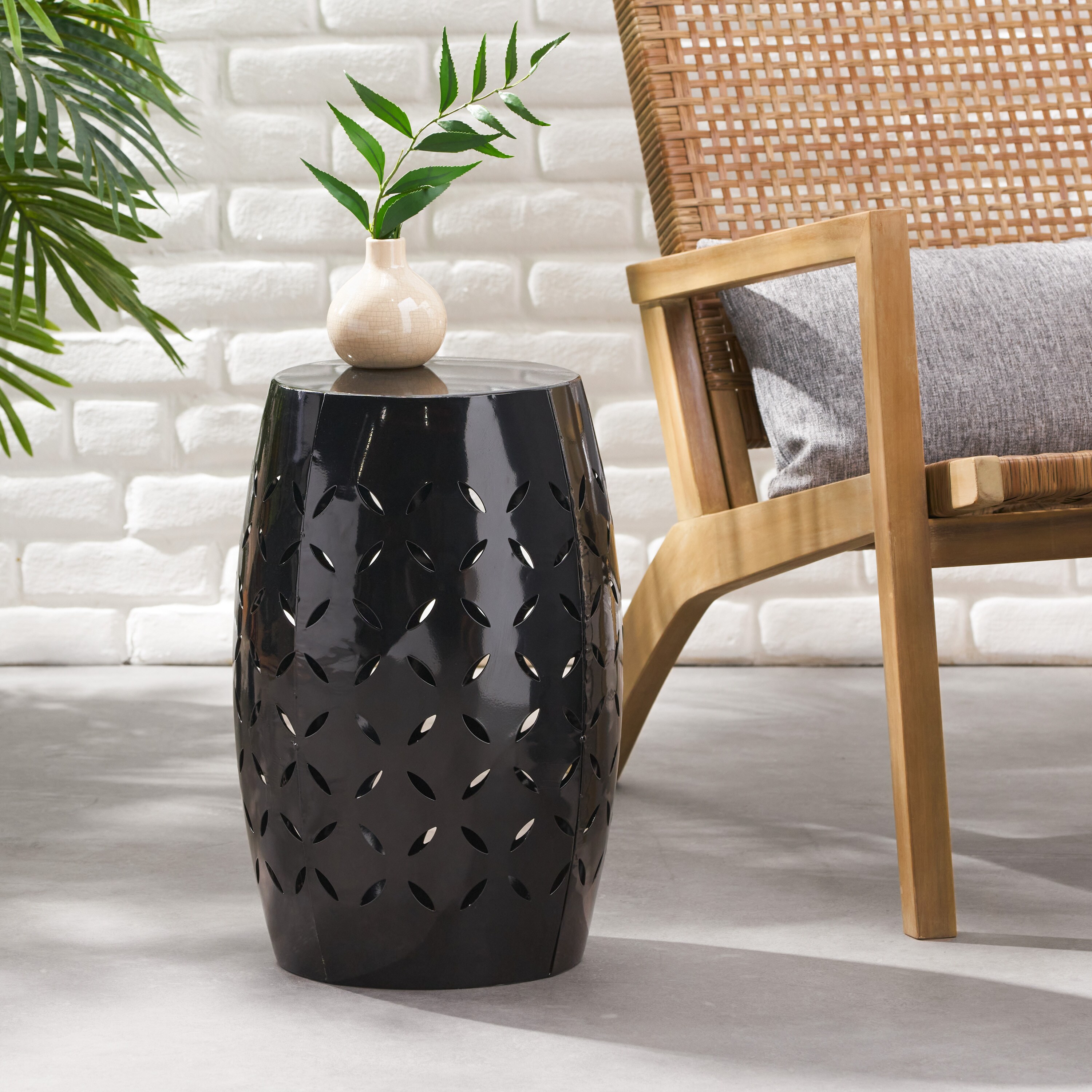AHIOU HOME ZAAHG-61305.00BLKGS Garden-Stools - View #6
