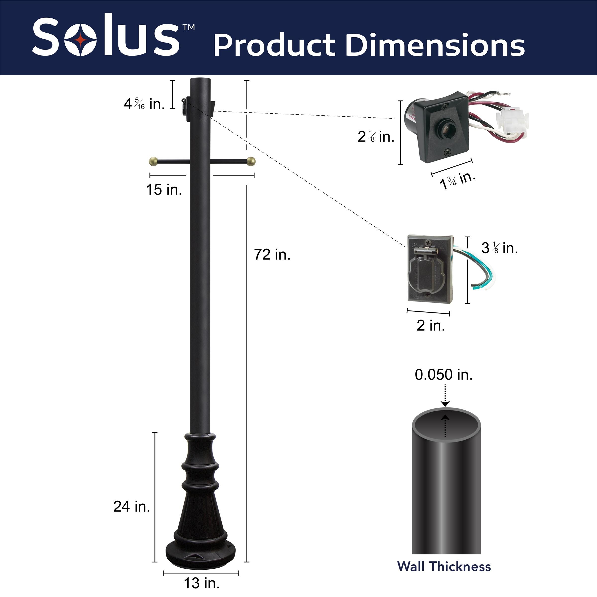 Solus SM6-C320STP-BK Post-Lights - View #3