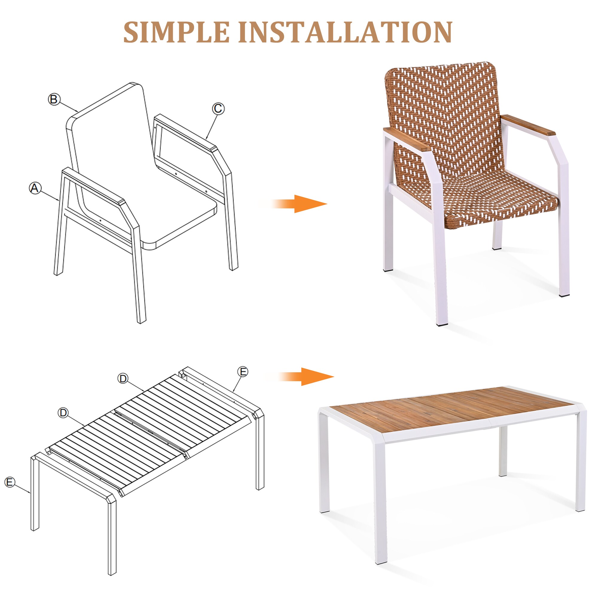 Xspracer ML-PDS42AG Patio-Dining-Sets - View #5