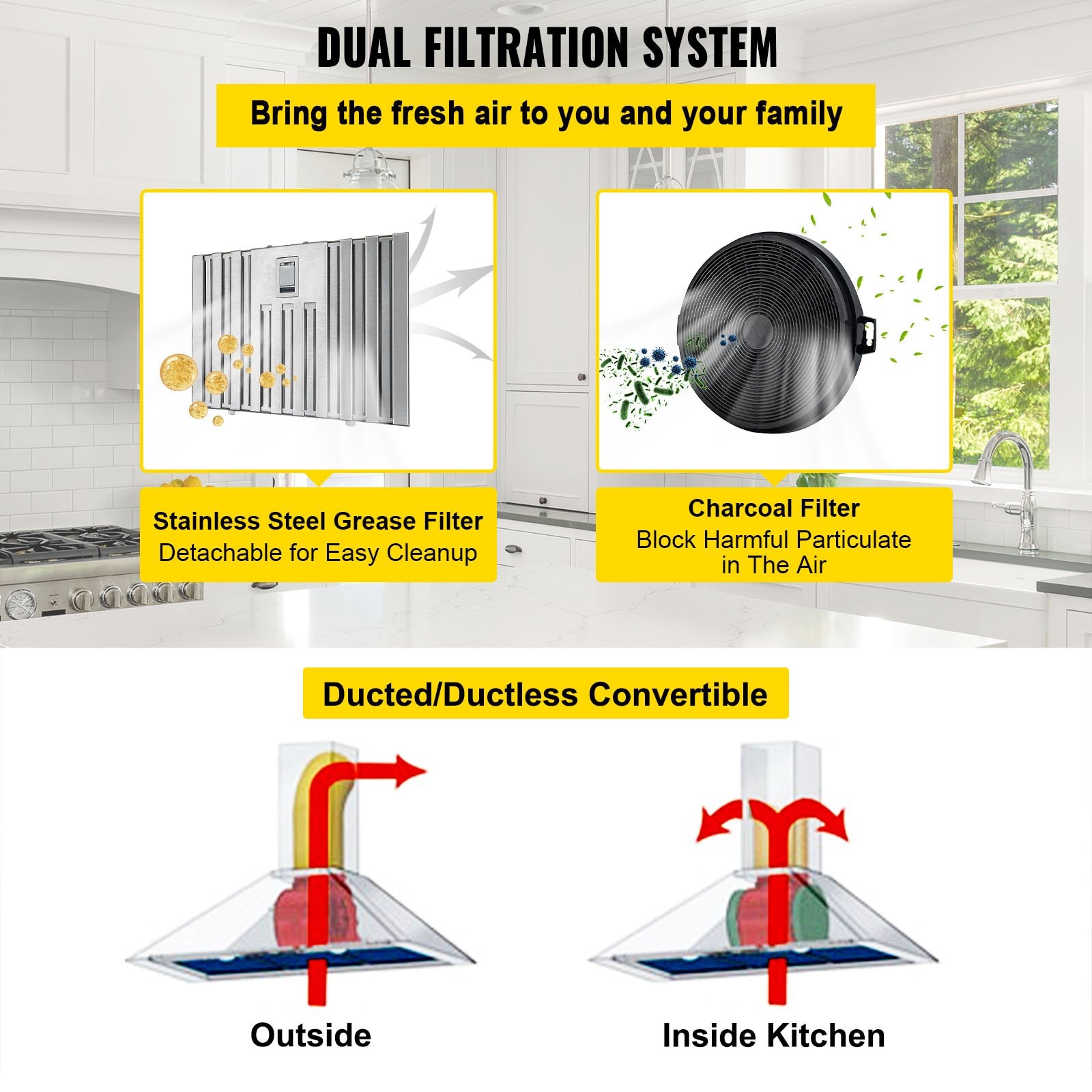 Mecale YAS-QTGLHC Undercabinet-Range-Hoods - View #6