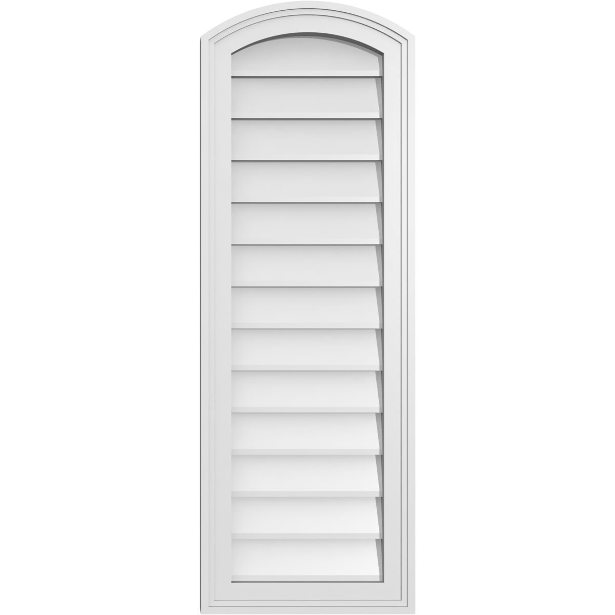 Ekena Millwork GVPAR14X4002SN 14-Inches x 40-Inches Off-white Round top PVC Gable Louver Vent