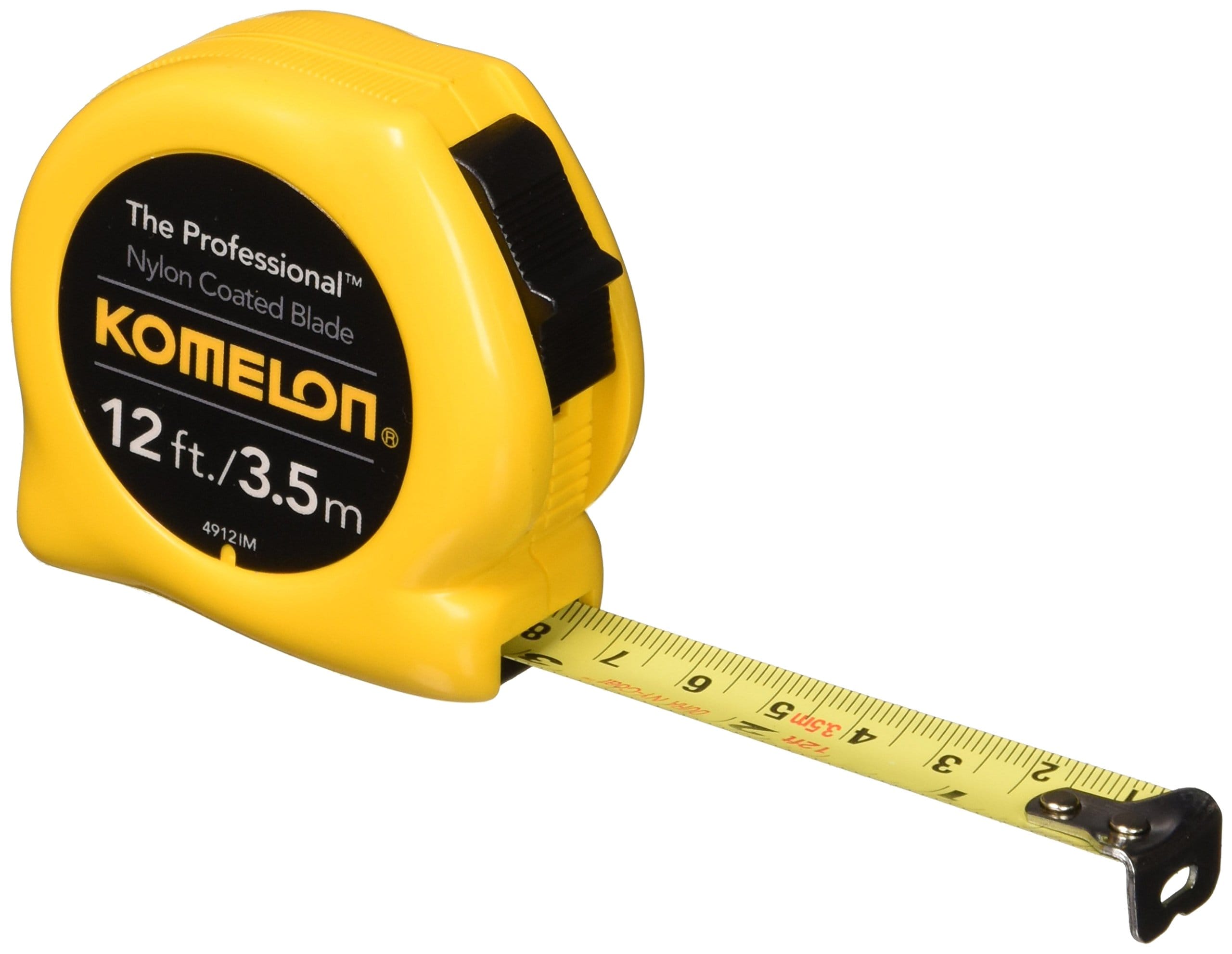 Komelon 4912IM The Professional 12-Foot Inch/Metric Scale Power Tape Yellow (Pack of 4) #FBA4912IM-3877-2A7D