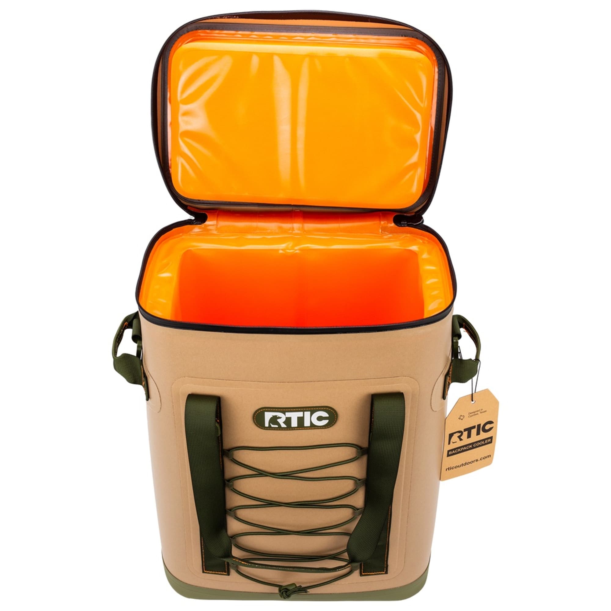 RTIC Craft Can Cooler with Splash Proof Lid, Orange, 16 oz, Double