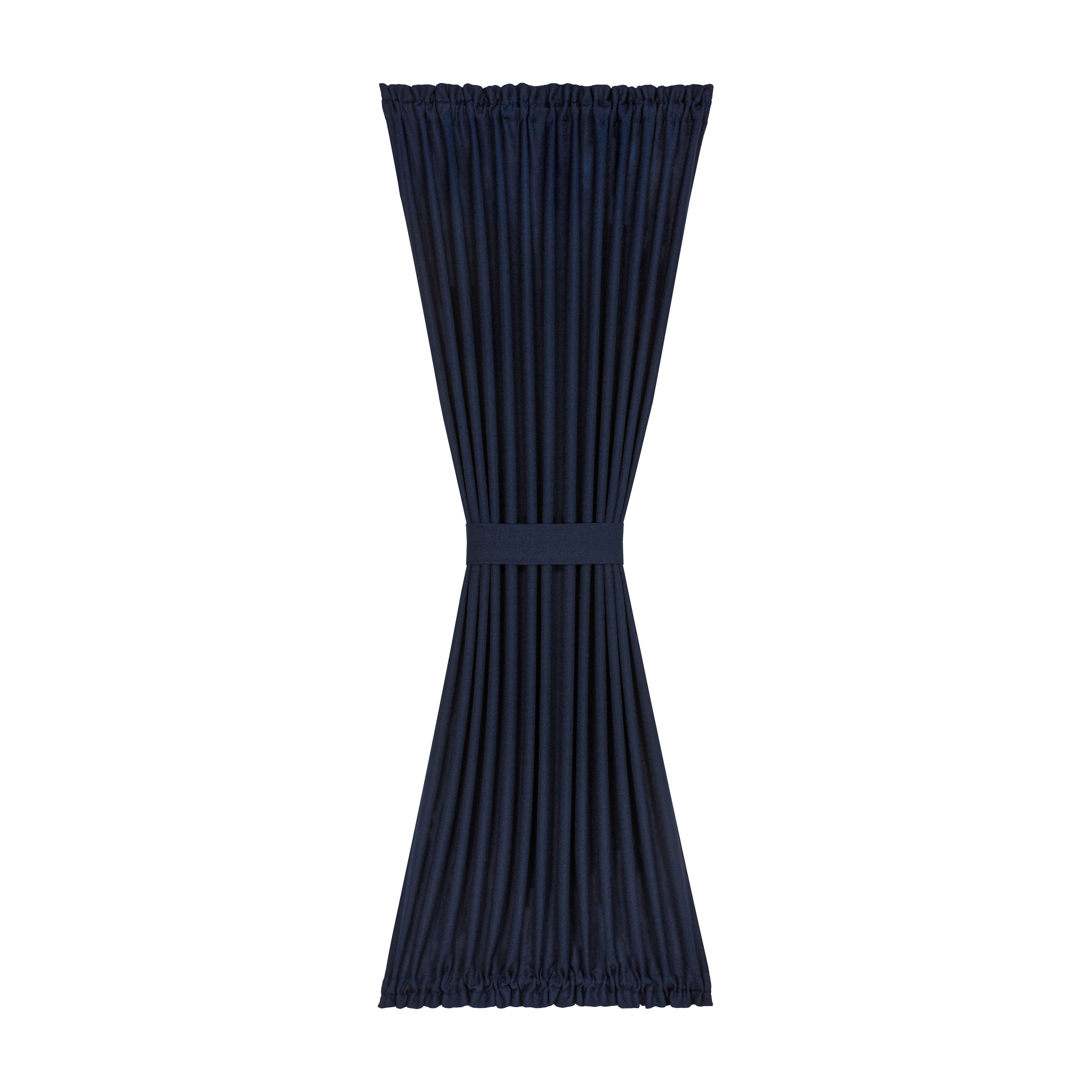 Achim DR54X72NY6 72-Inches Navy Light filtering Rod pocket Single curtain panel