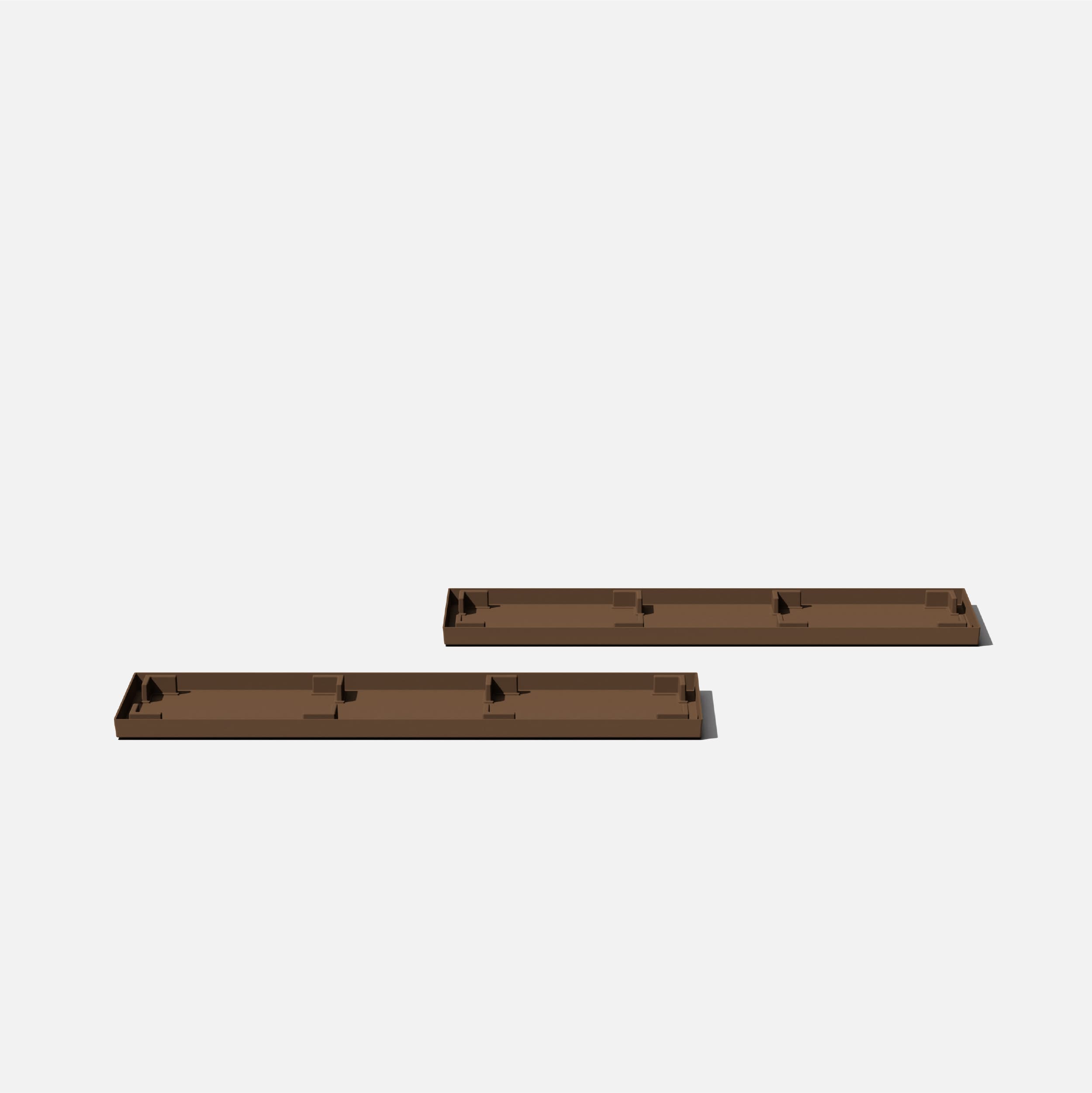 Veradek MLO39TRE-2PK 2 -Pack Espresso Plastic Plant Saucer