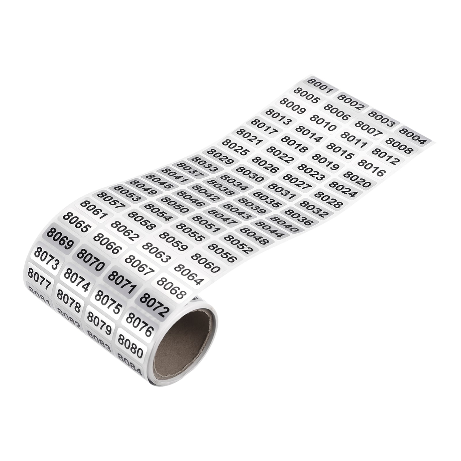 Unique Bargains - 8001 to 9000 Consecutive Number Stickers Inventory Label Black Numbers for Offi...