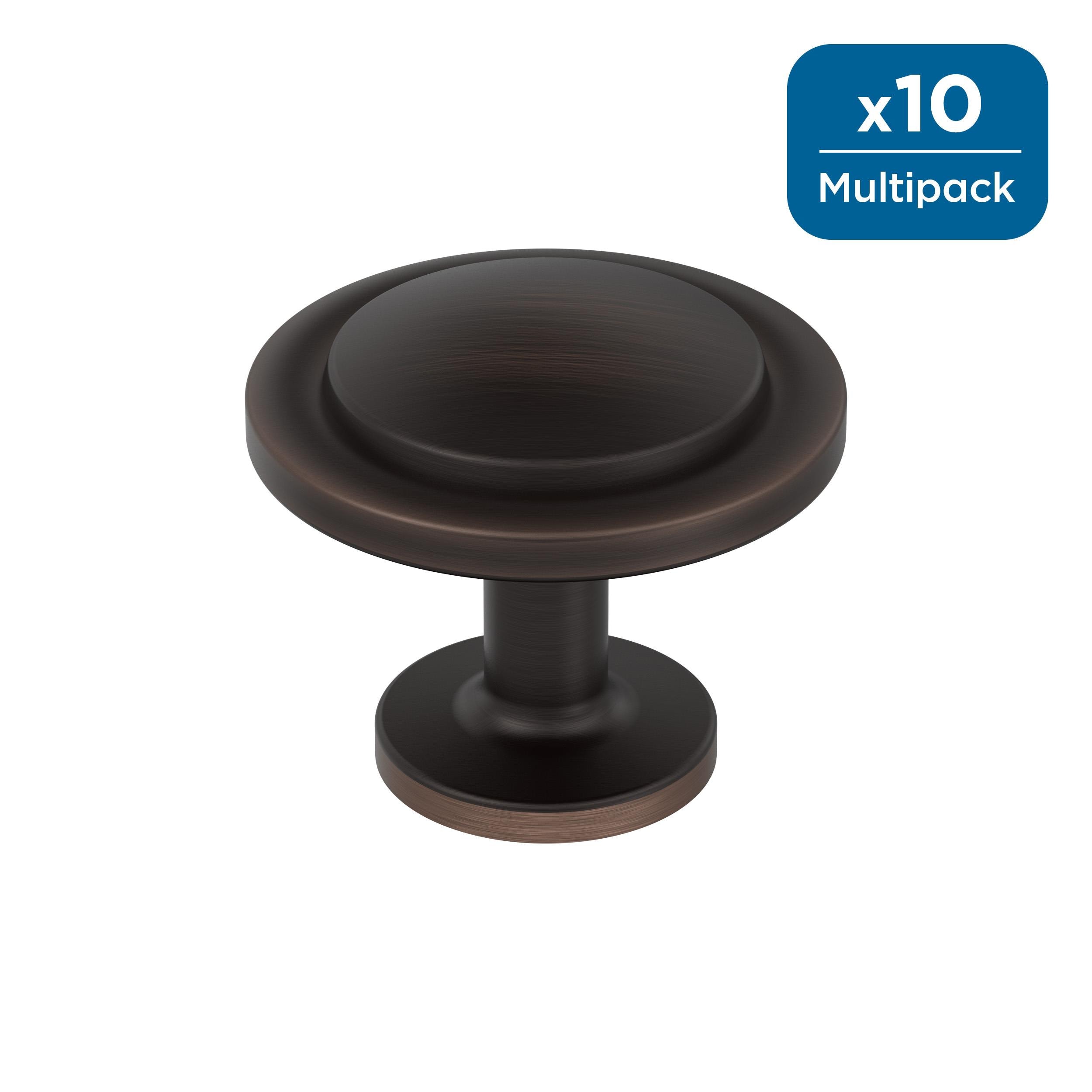 Amerock 10BX37025ORB Loop 1-3/16-in Oil Rubbed Bronze Round Modern Cabinet Knob 10 -Pack