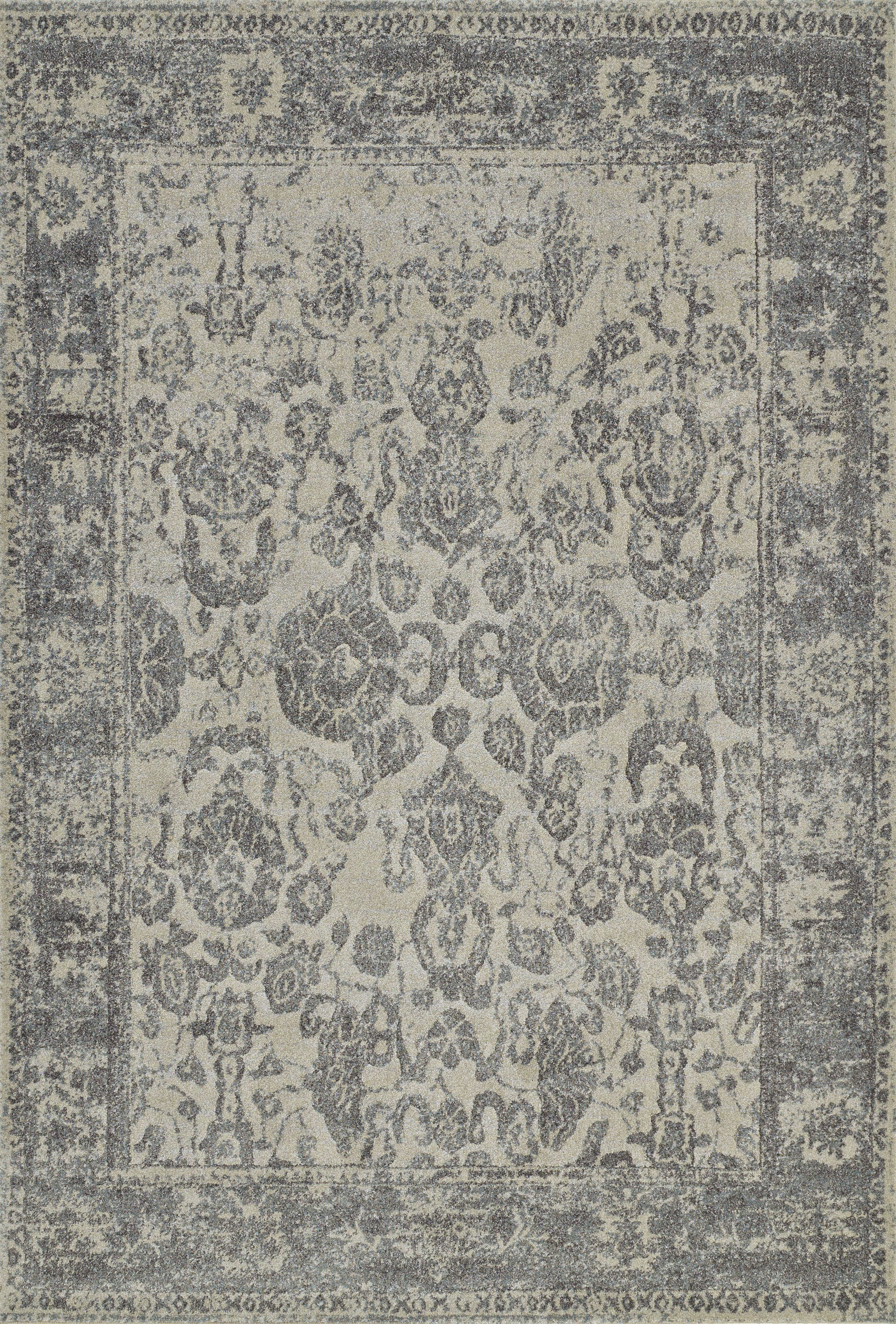 Addison Rugs Thurston 5 x 8 Grey Indoor Distressed/Overdyed French ...