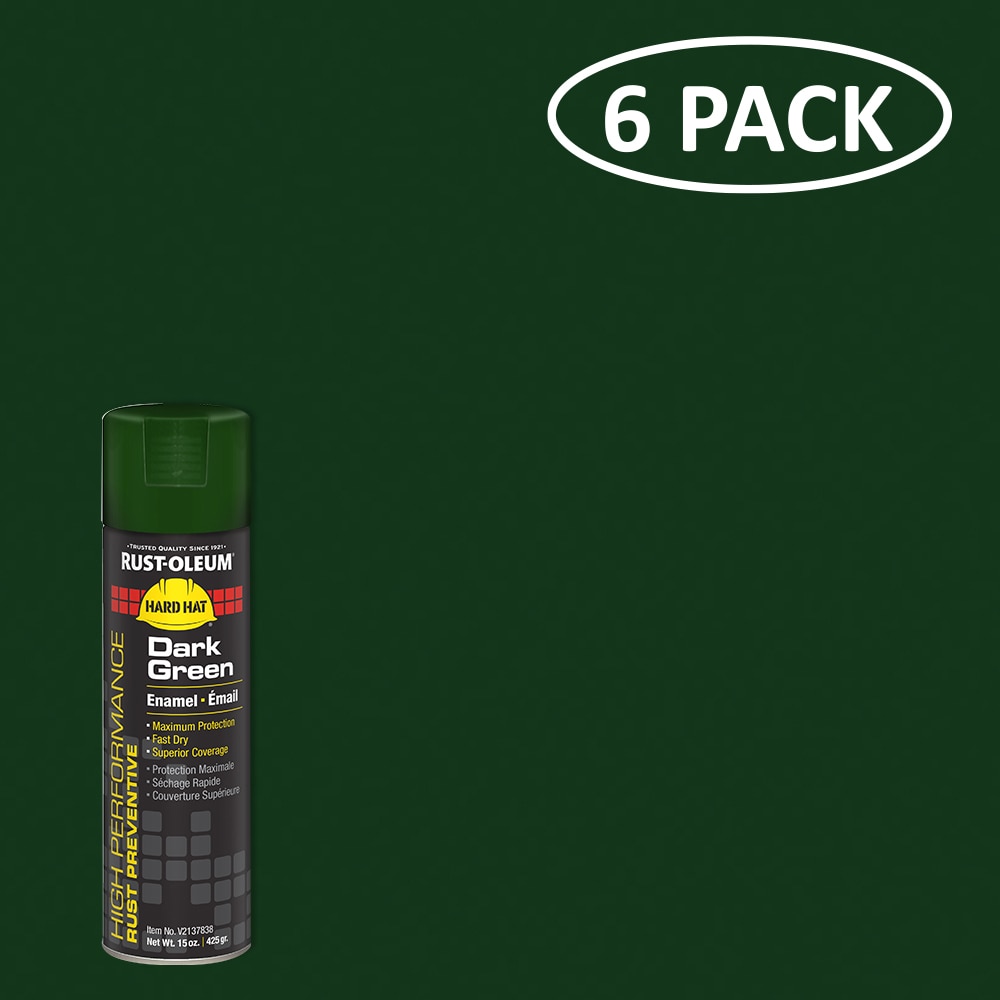 Rust-Oleum 6-Pack Gloss Dark Green Spray Paint (NET WT. 15-oz) in