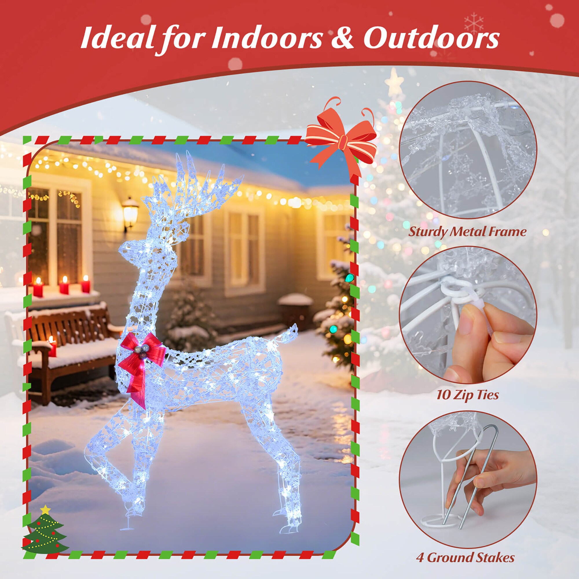 Costway HCST10203 Table-Christmas-Decorations - View #4