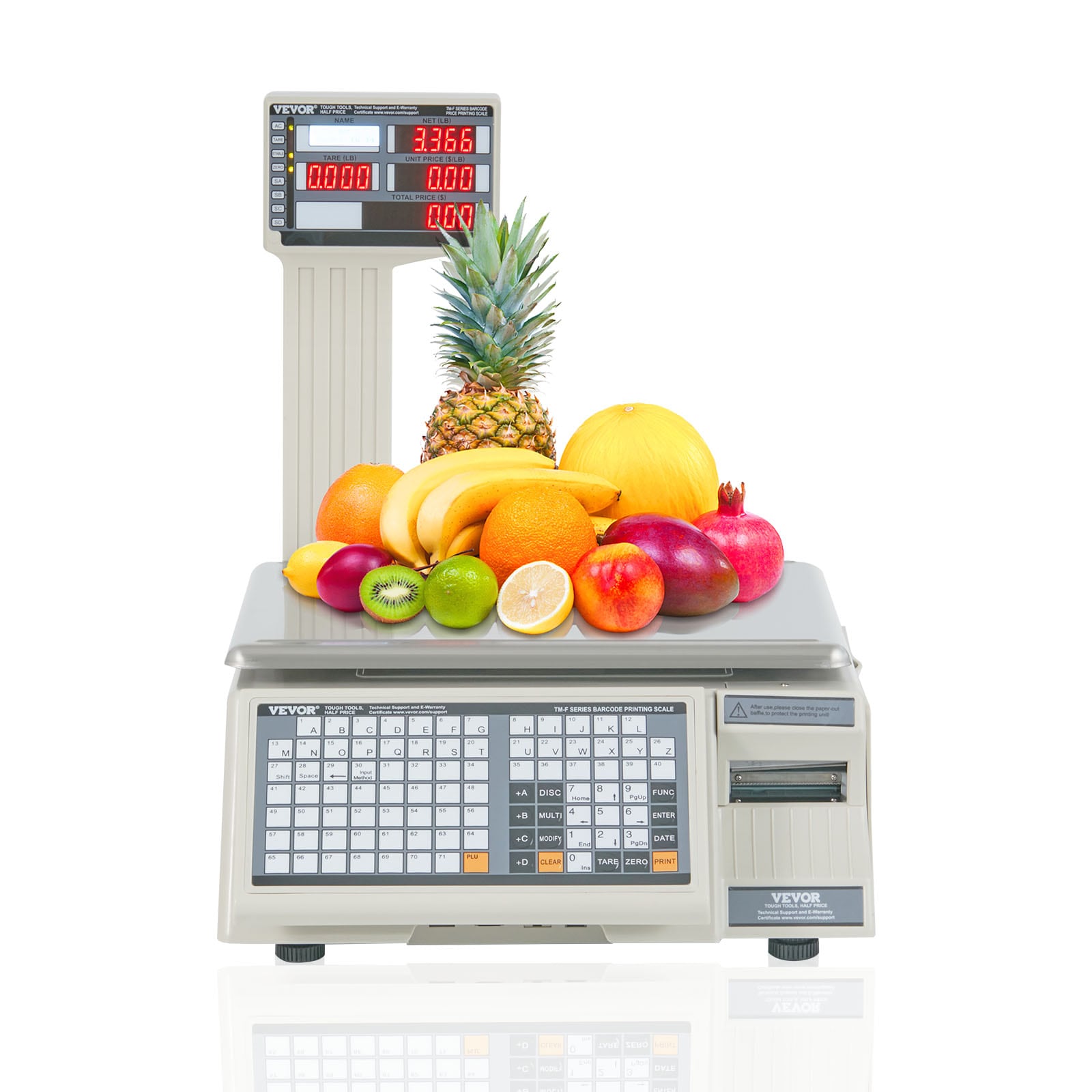 VEVOR KZJ870JKDHLS00001V1 Food Meat Weighting Digital Price Computing Scale Battery-operated Digital Kitchen scale