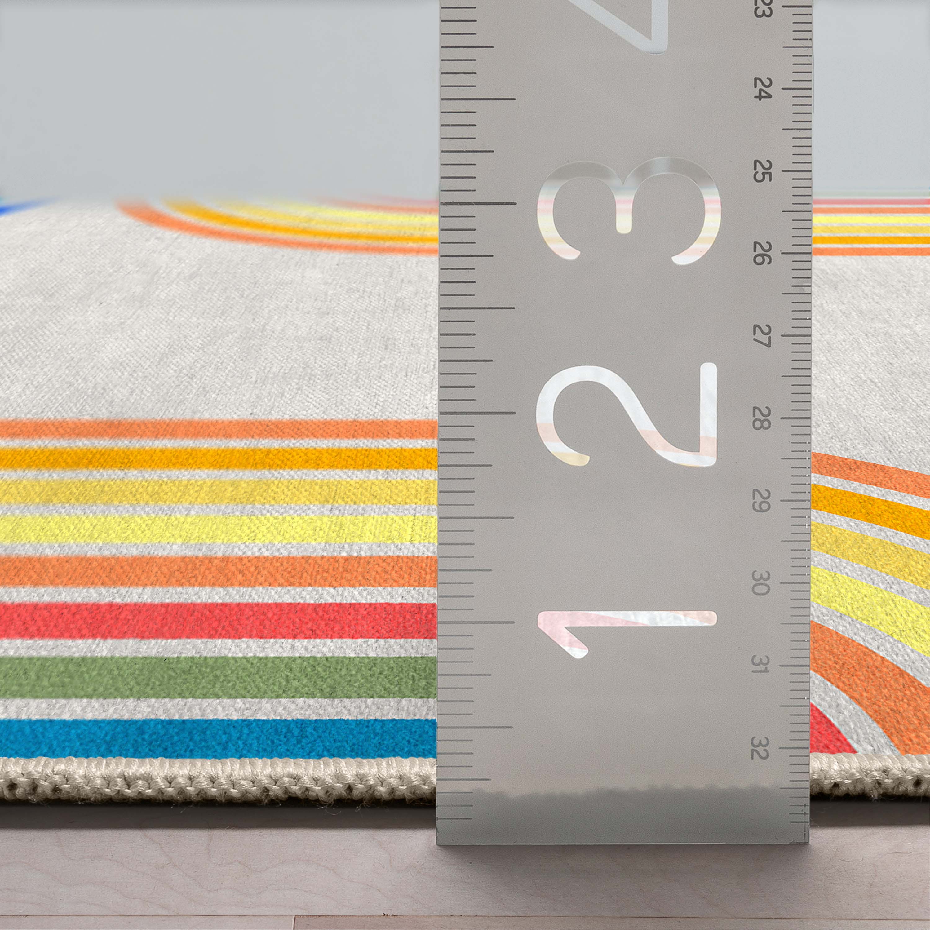 Apollo Multi Color Arch Geometric Kids Rectangular Rug 3'3" x 5'
