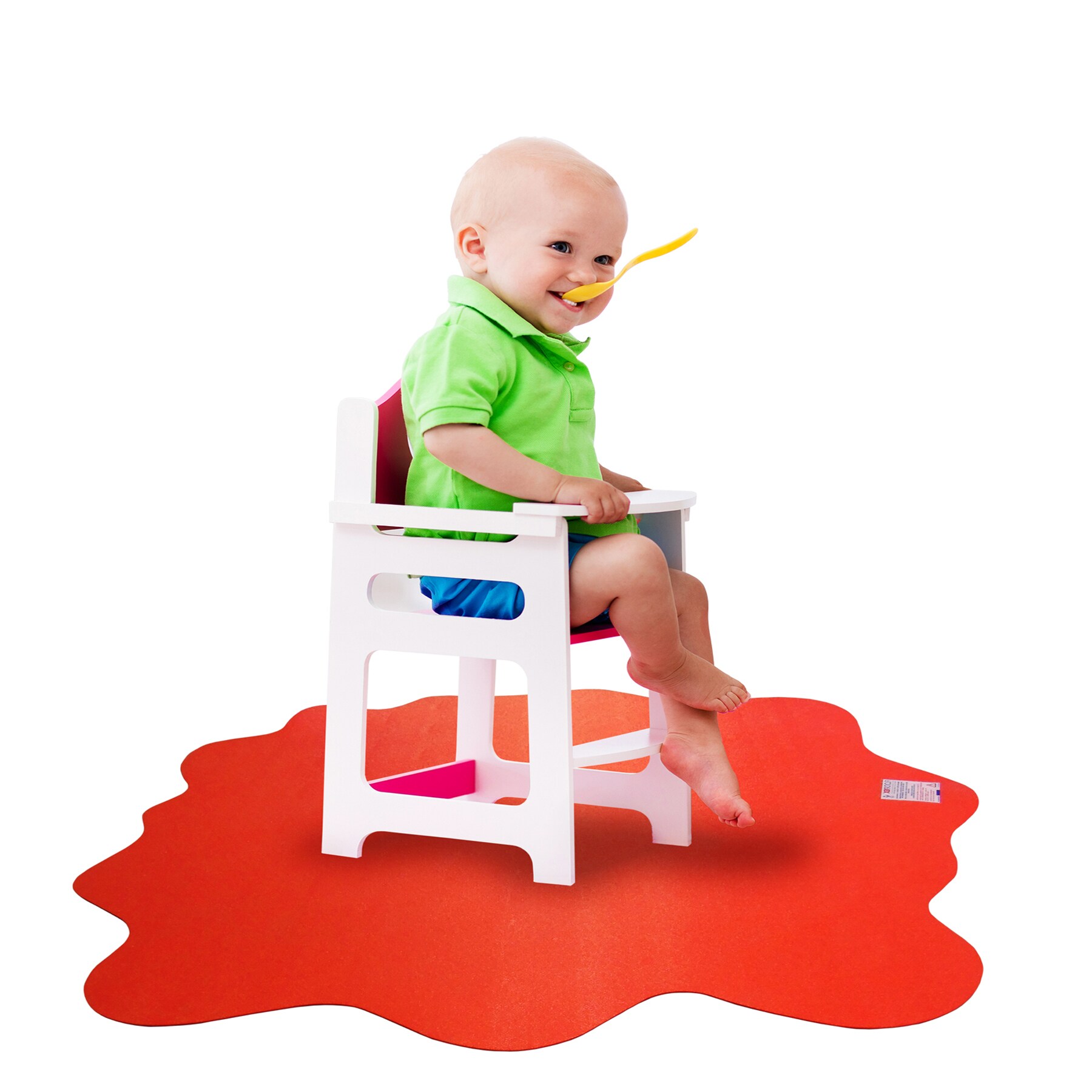Floortex FC124040PRV 3-ft x 3-ft Red PVC Irregular Indoor Chair mat