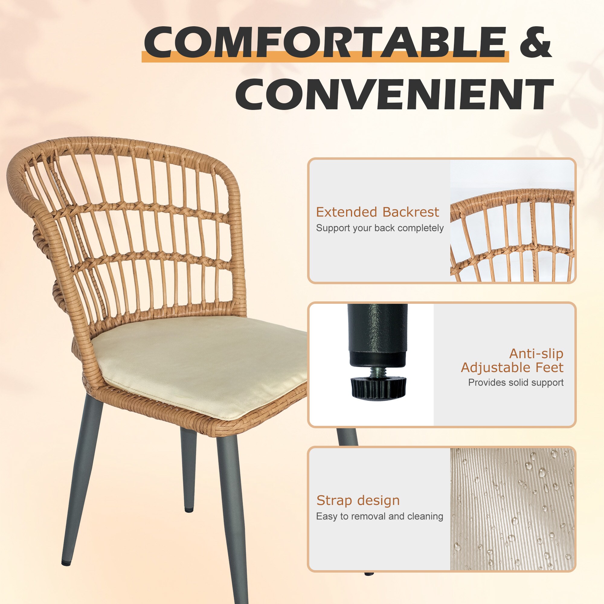 Grearden ZHSFV003-BG Patio-Conversation-Sets - View #5