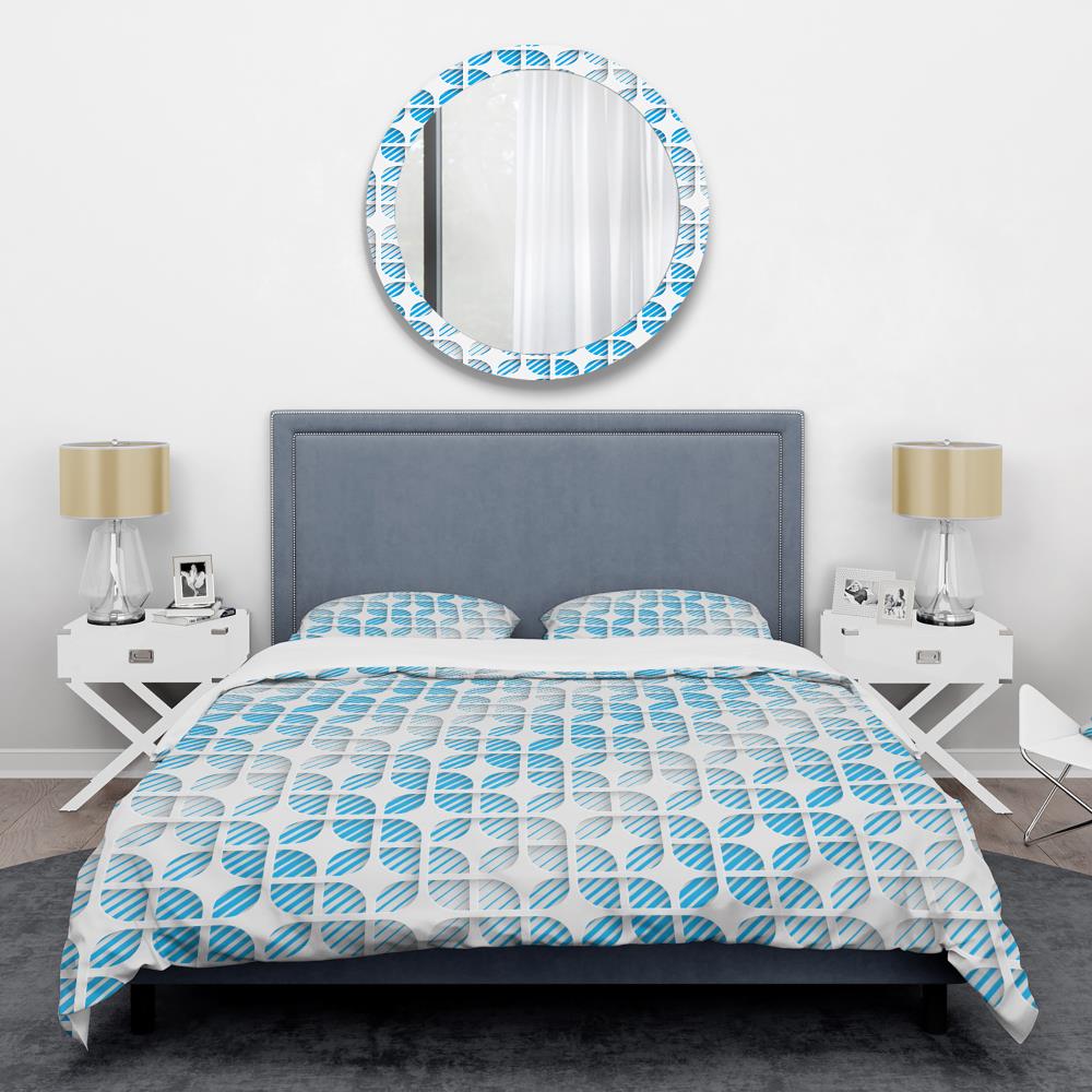 Designart BED24114-T 3 -Piece Blue Twin Duvet cover Set