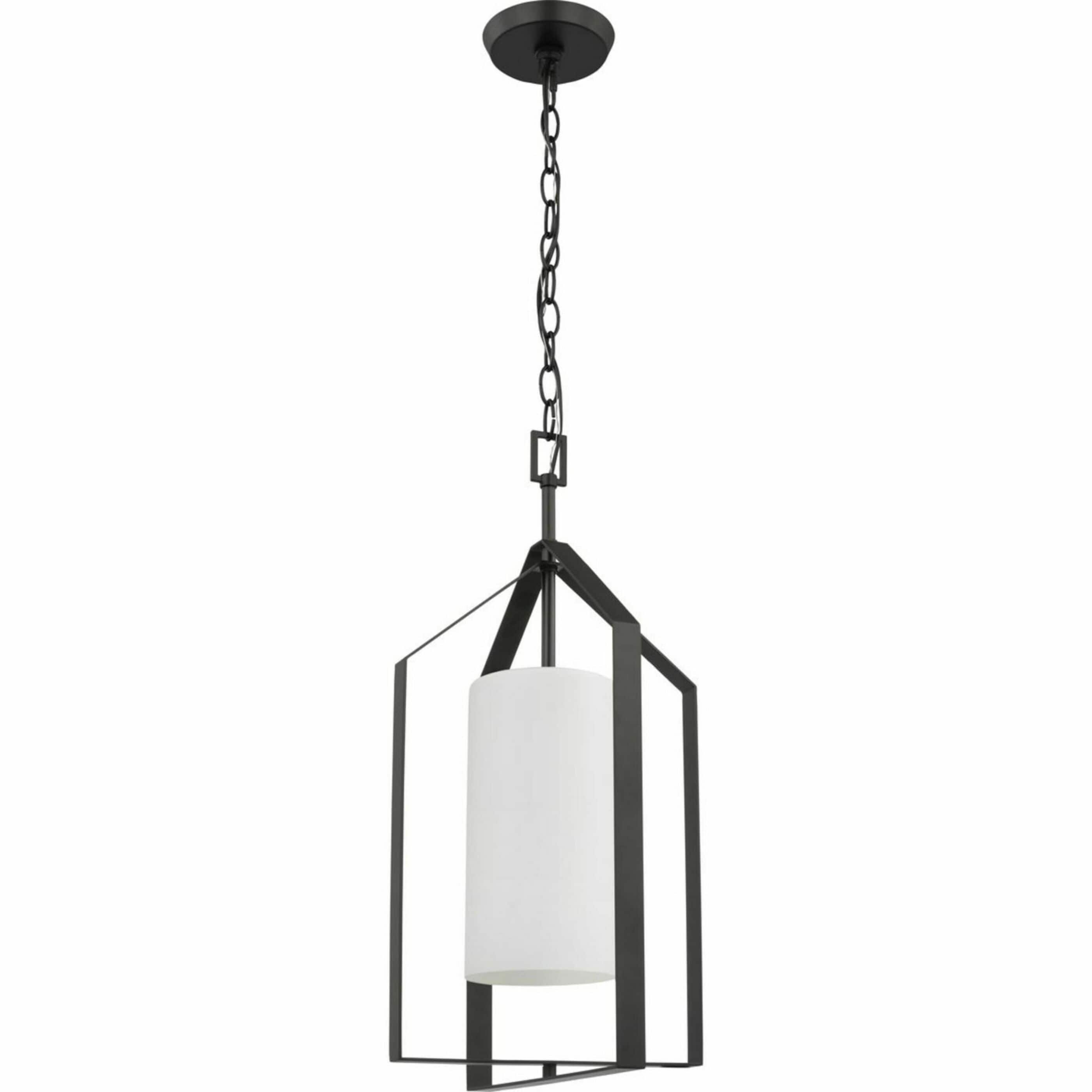 Progress Lighting Vertex Matte Black Modern/Contemporary Etched Glass ...