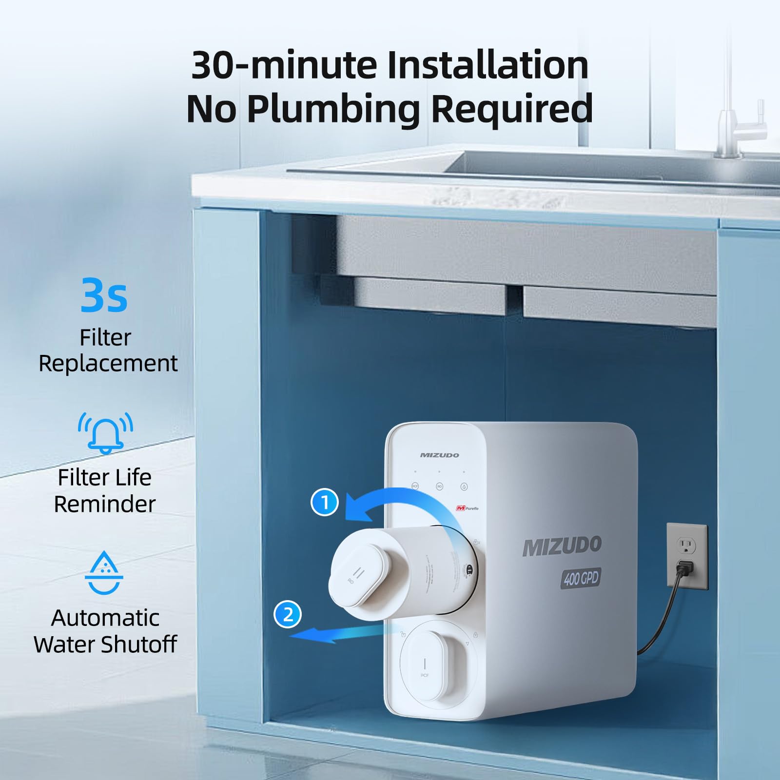 Mizudo WD600A0W Under-Sink-Filtration-Systems - View #5