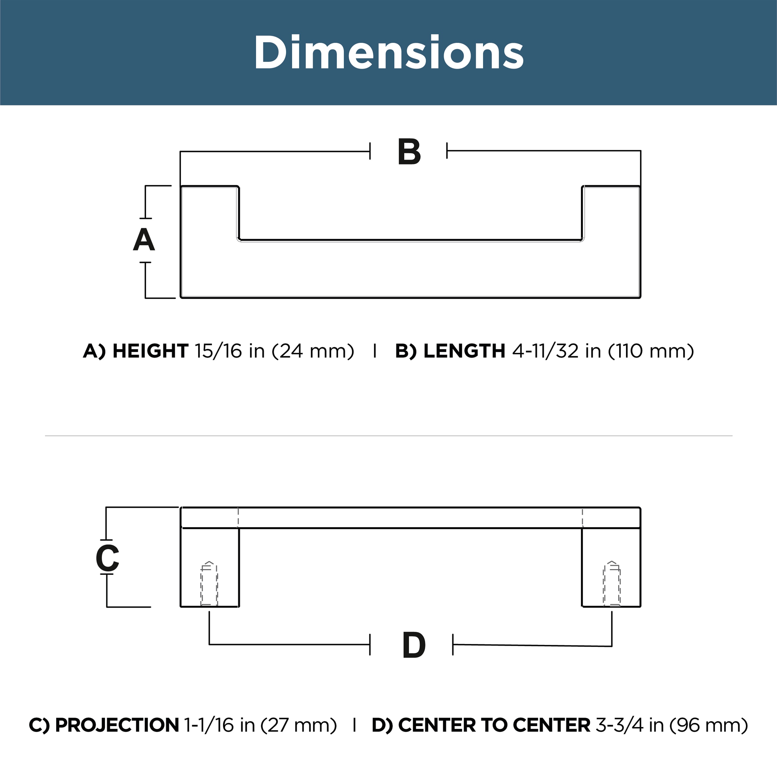 Franklin Brass P40836K-117-C Cabinet-Pulls - View #7