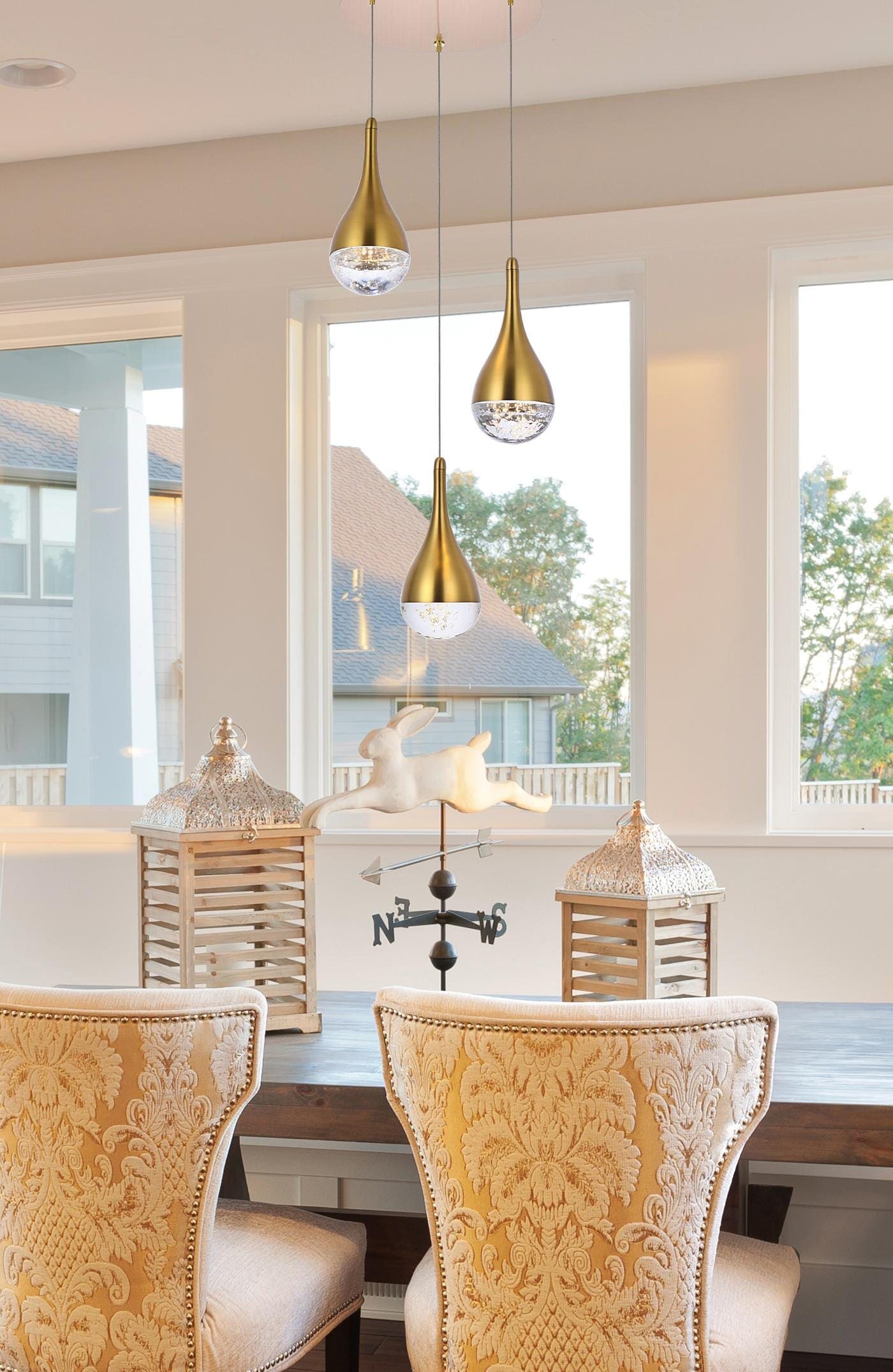 Elegant Decor HF11409D12SG Pendant-Lights - View #2