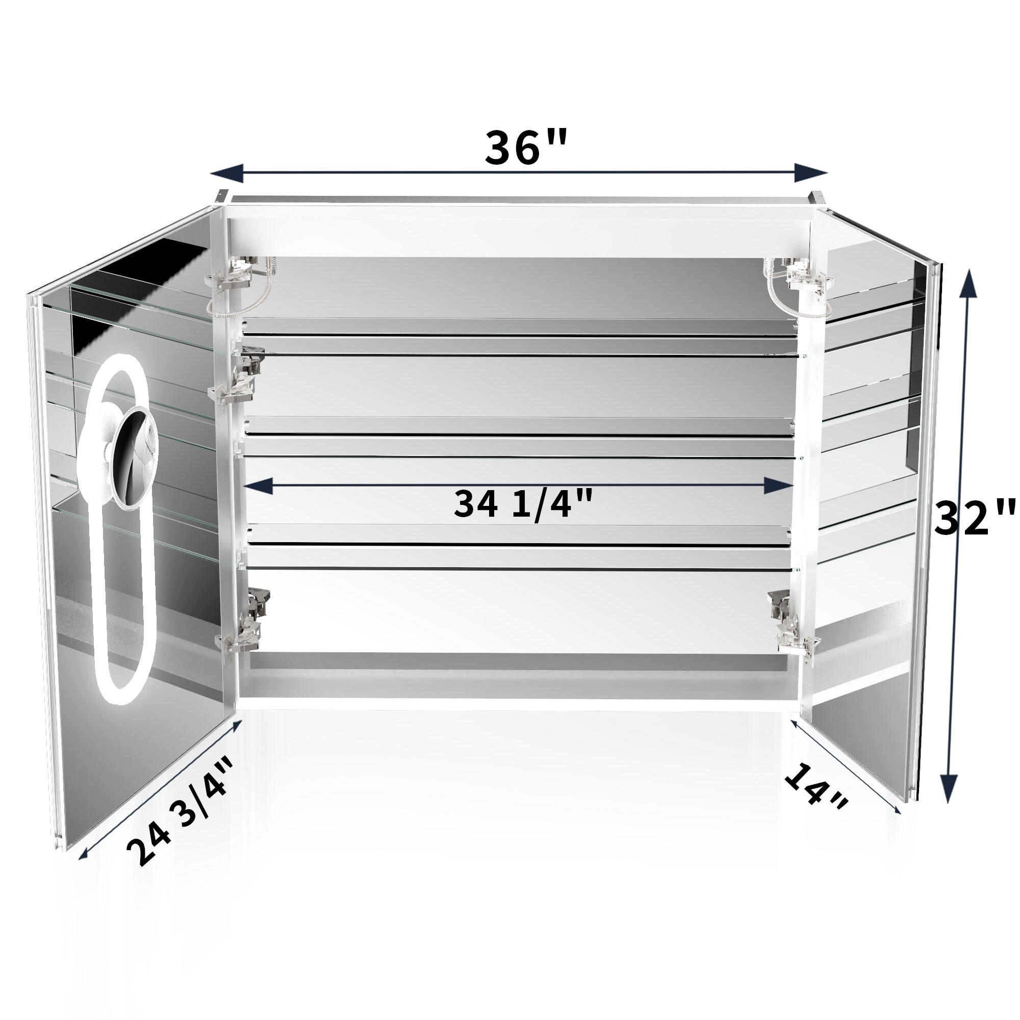 AAZJ JDEX-V12MED3632 Bathroom-Medicine-Cabinets - View #4