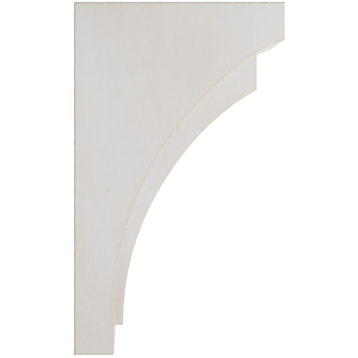 Chalk Dust White Vintage Rubberwood Corbel, 8" Height