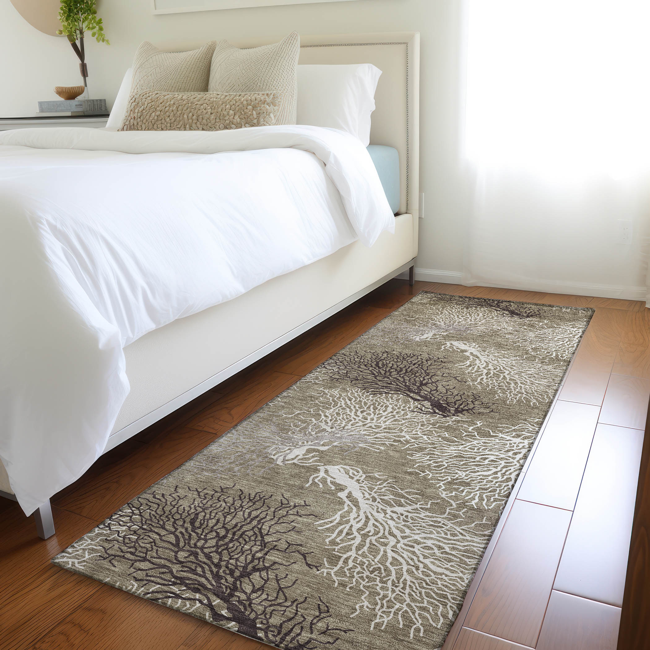 Addison Rugs AMF182LA2X8 Mayfield AMF182LA 2 x 7 (ft) Loomed Polyester Latte Rectangular Indoor Geometric Machine washable Area rug