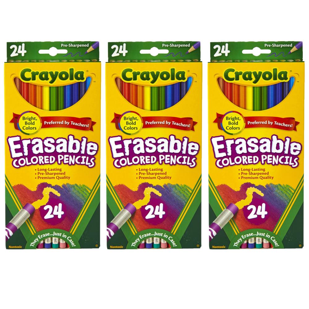 Crayola erasable colored pencils bulk 24 LIGHT BLUE