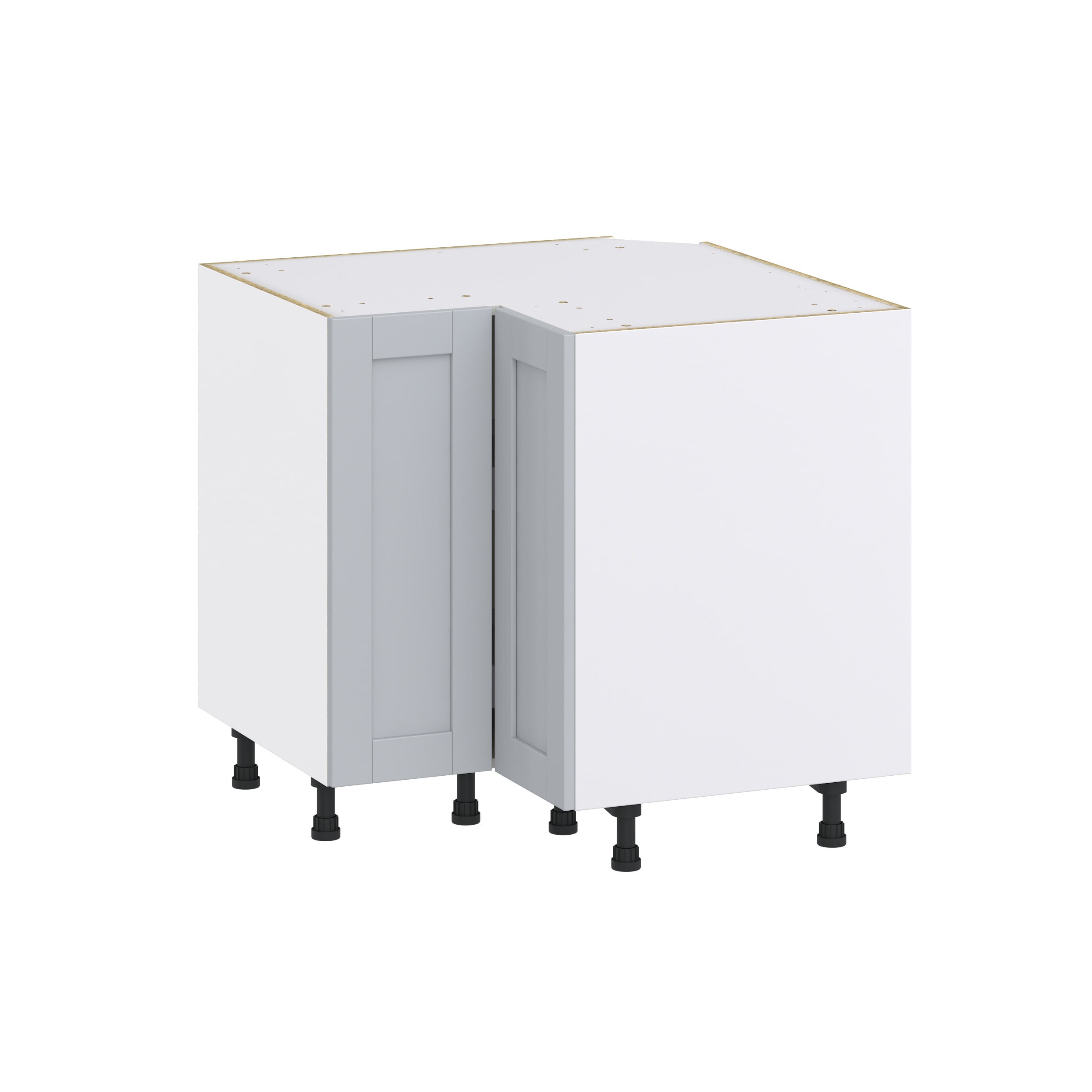 Hugo&Borg DSBC36LSP(L/R)-CH Charlesberg 36-in W x 34.5-in H x 36-in D Light Gray Lazy Susan Lazy susan Corner base Fully assembled Cabinet (Recessed Panel Shaker)