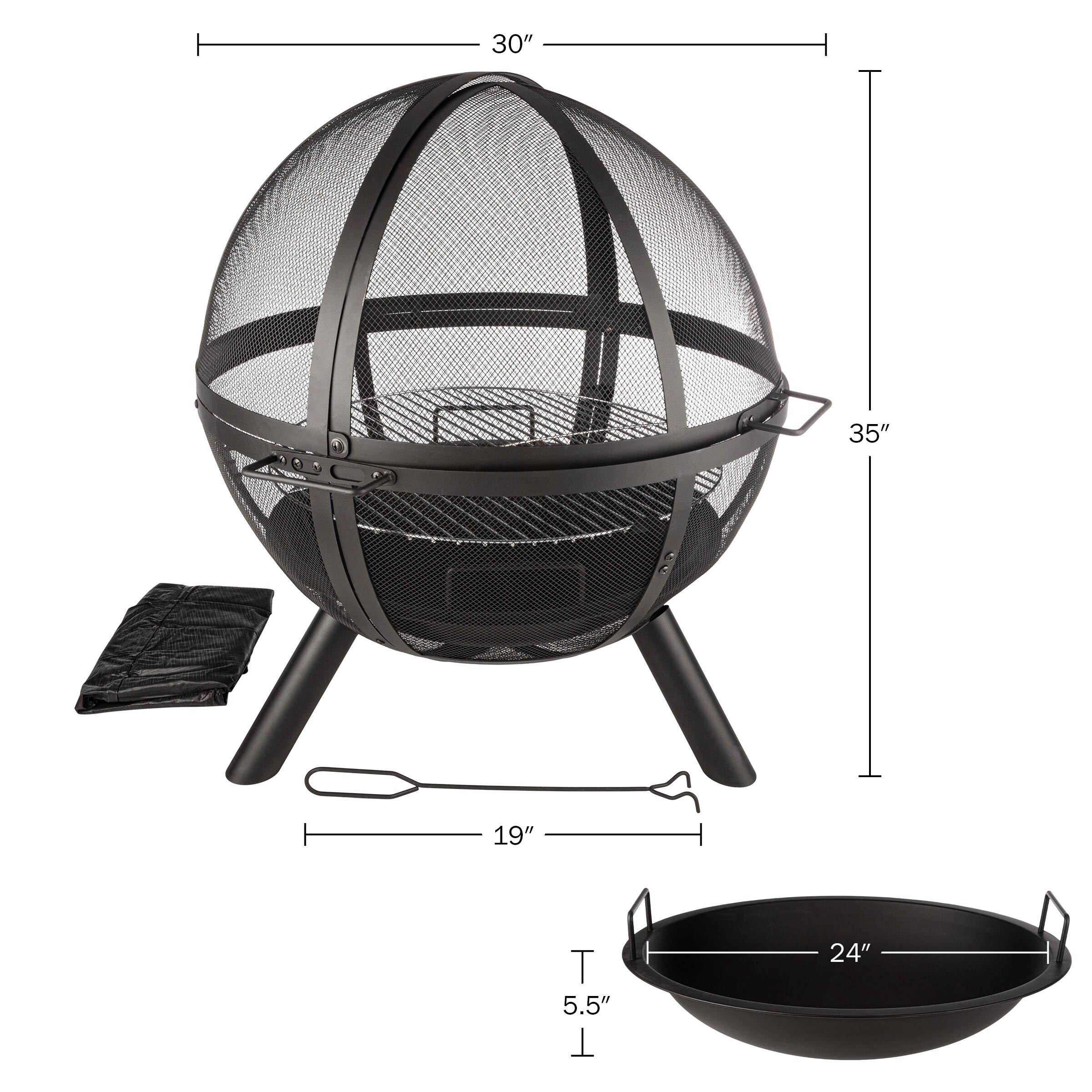 Pure Garden 50-LG1479 Outdoor-Woodburning-Firepits - View #7