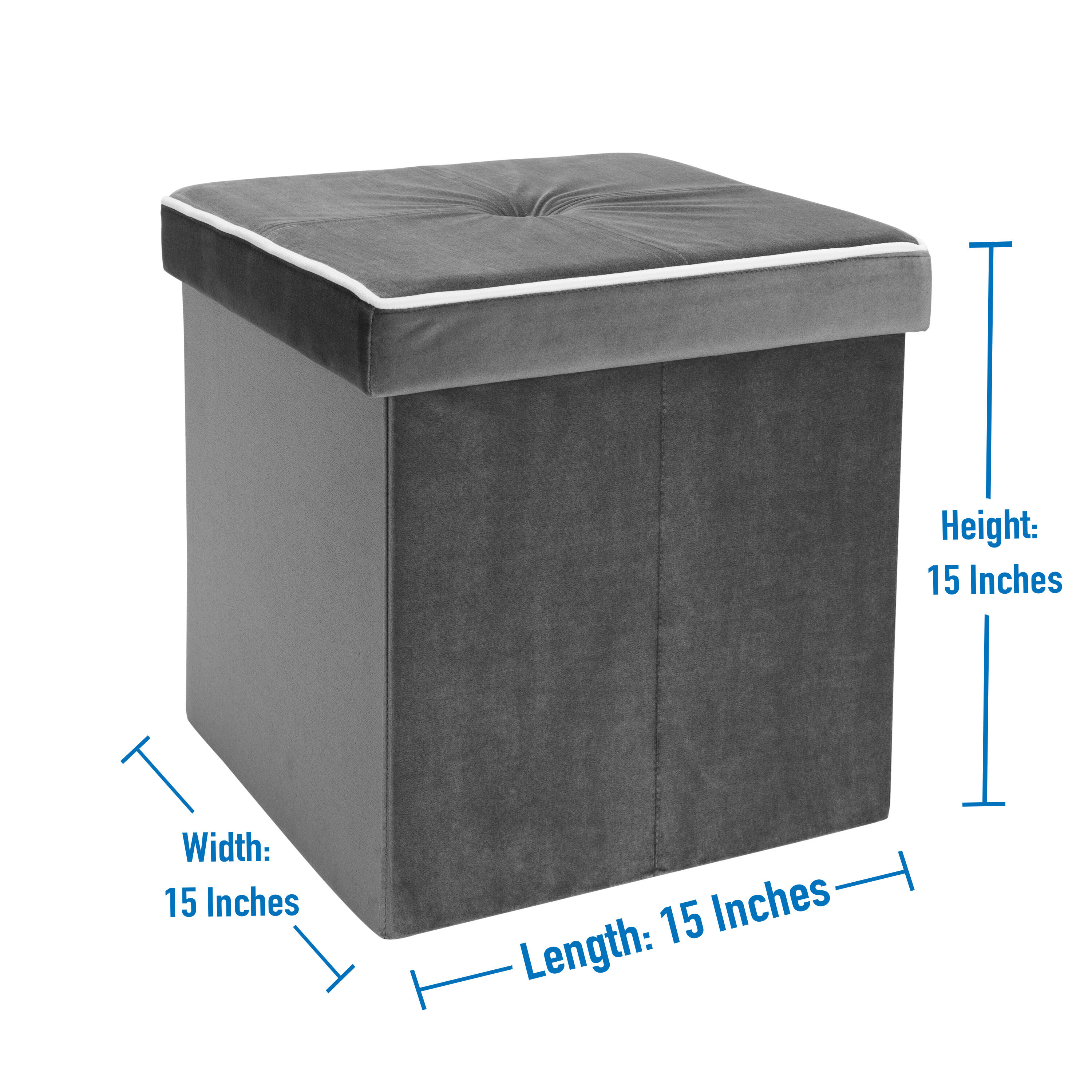 Simplify F-0629-GREY Indoor-Ottomans - View #4