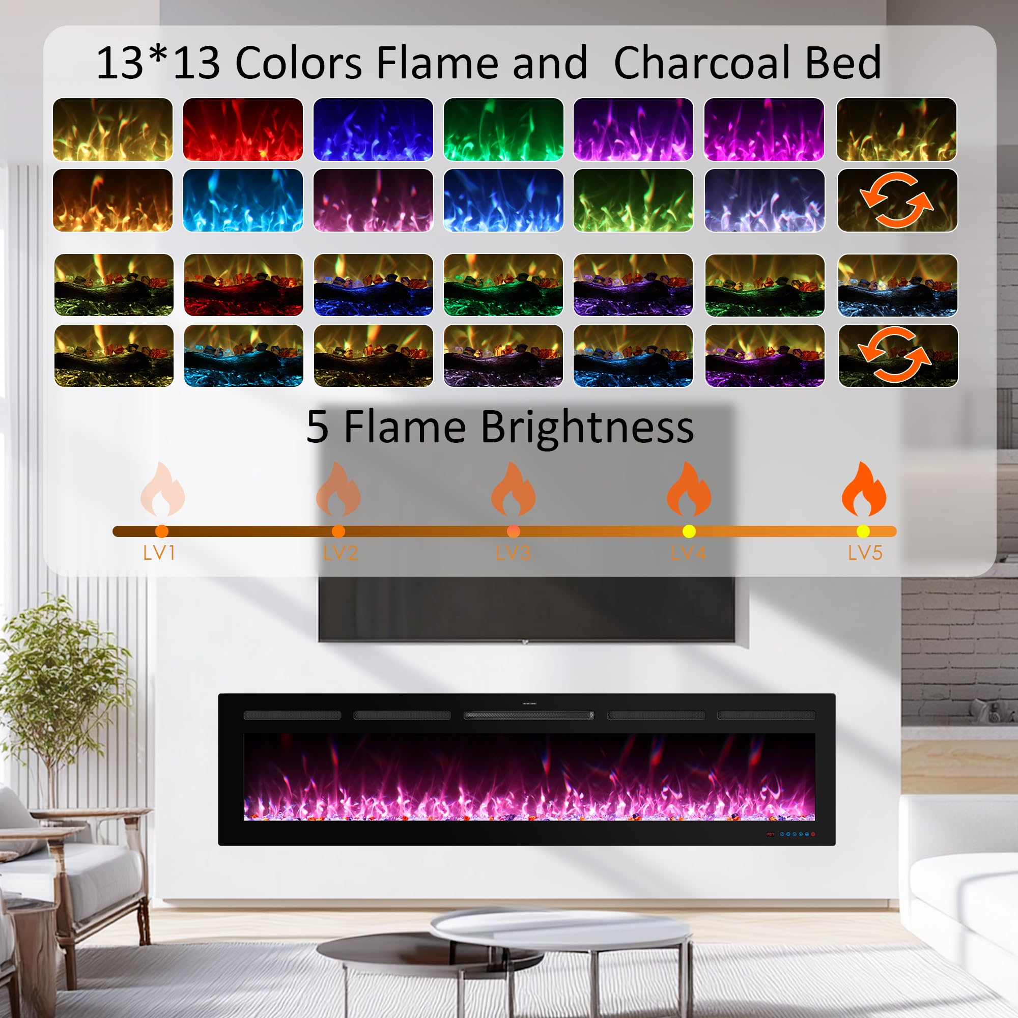 Adrinfly LAD0804D178 Electric-Fireplaces - View #4