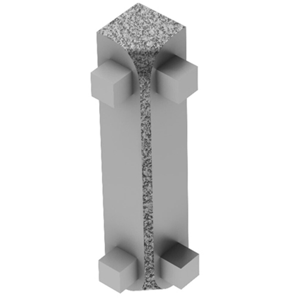 Schluter Systems I90RC100TSG39 Rondec-CT 0.375-in W x 1.976-in L Pewter textured color-coated aluminum Aluminum Inside corner Tile Edge Trim