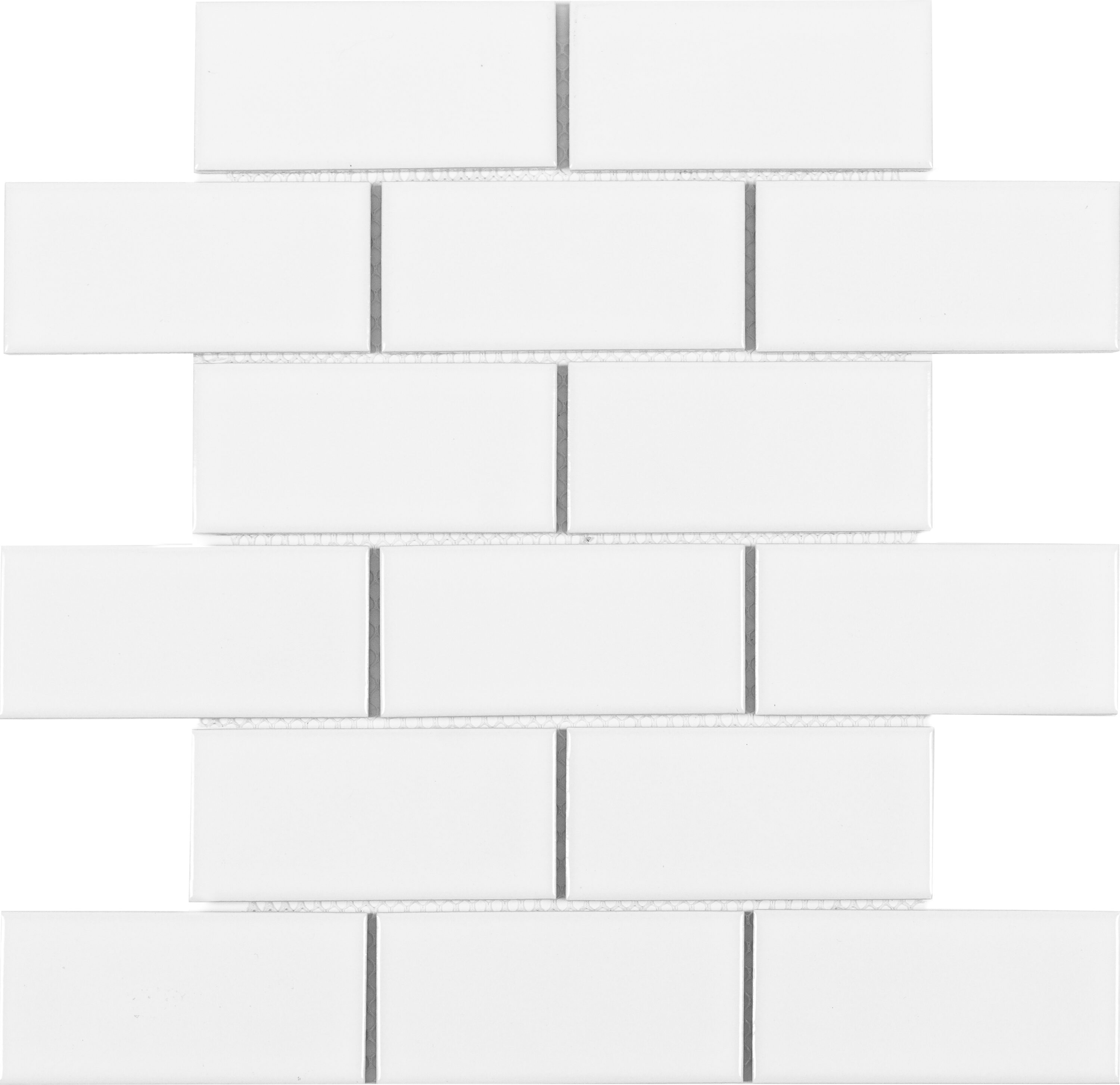 Satori Hudson Brilliant White Glossy 10-in x 11-in Glossy Porcelain Brick Wall  Tile (0.74-sq. ft/ Piece) at