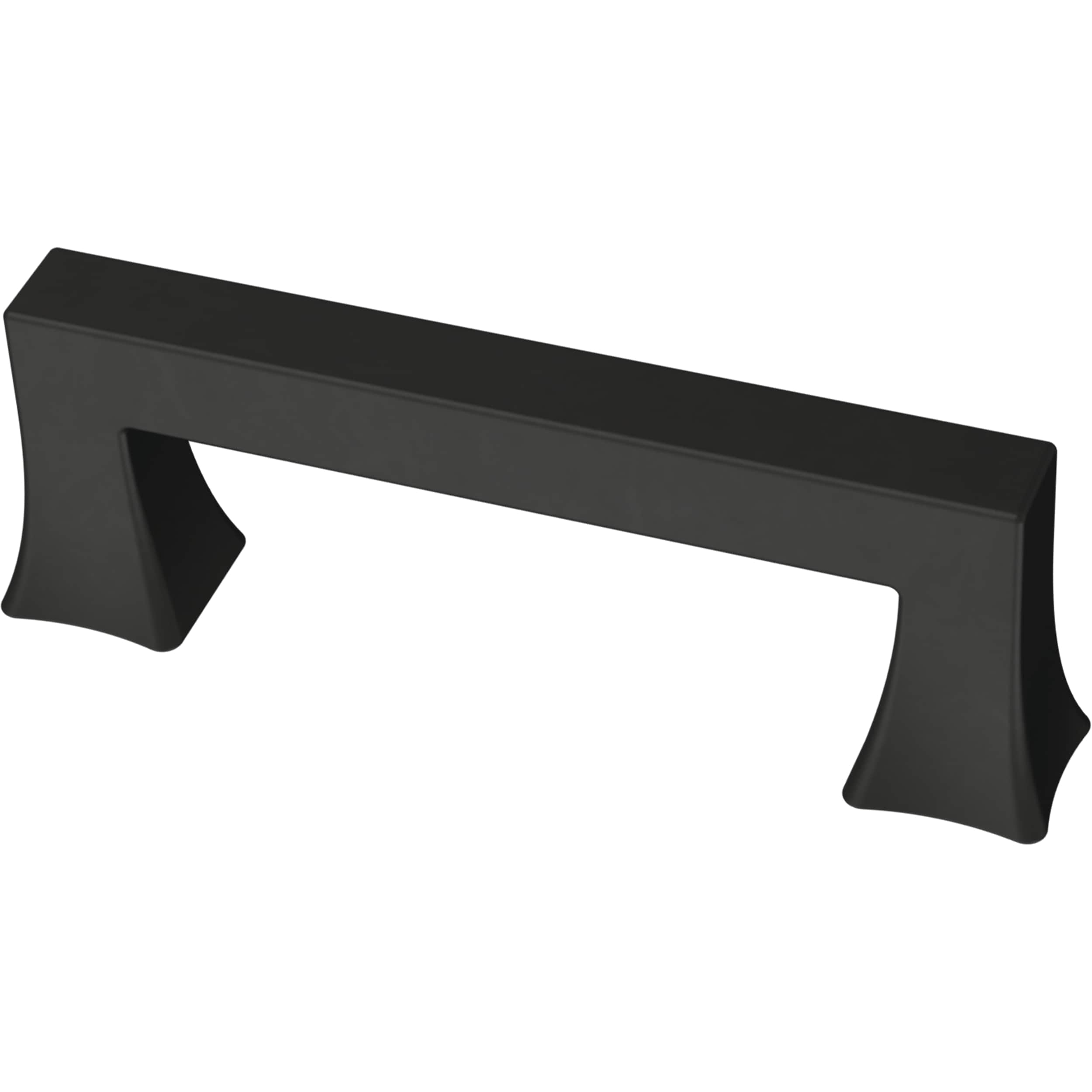 allen + roth P43418W-FB-KI Margaret 3-in , 76mm Center to Center Matte Black Arch Handle 10 -Pack