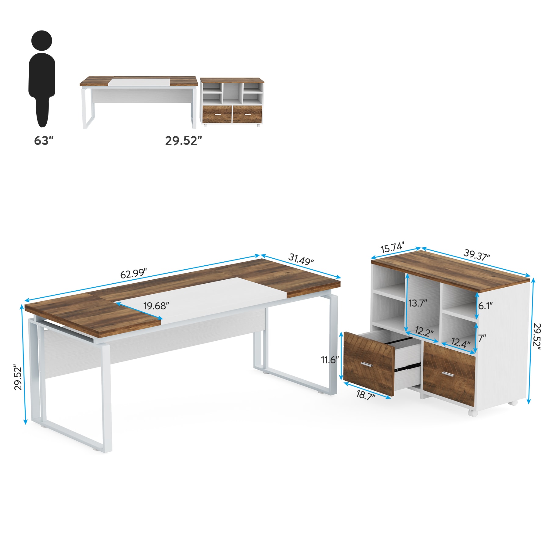 Tribesigns LWFD-F1810 Office-Tables - View #6