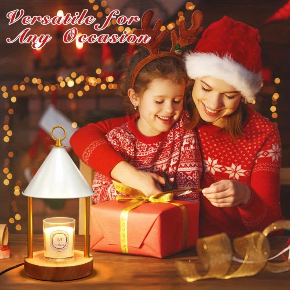 U-HOMY YY-01WH-WCL Dimmable Candle Lamp Warmer with Timer for Home Decor and Christmas Gifts