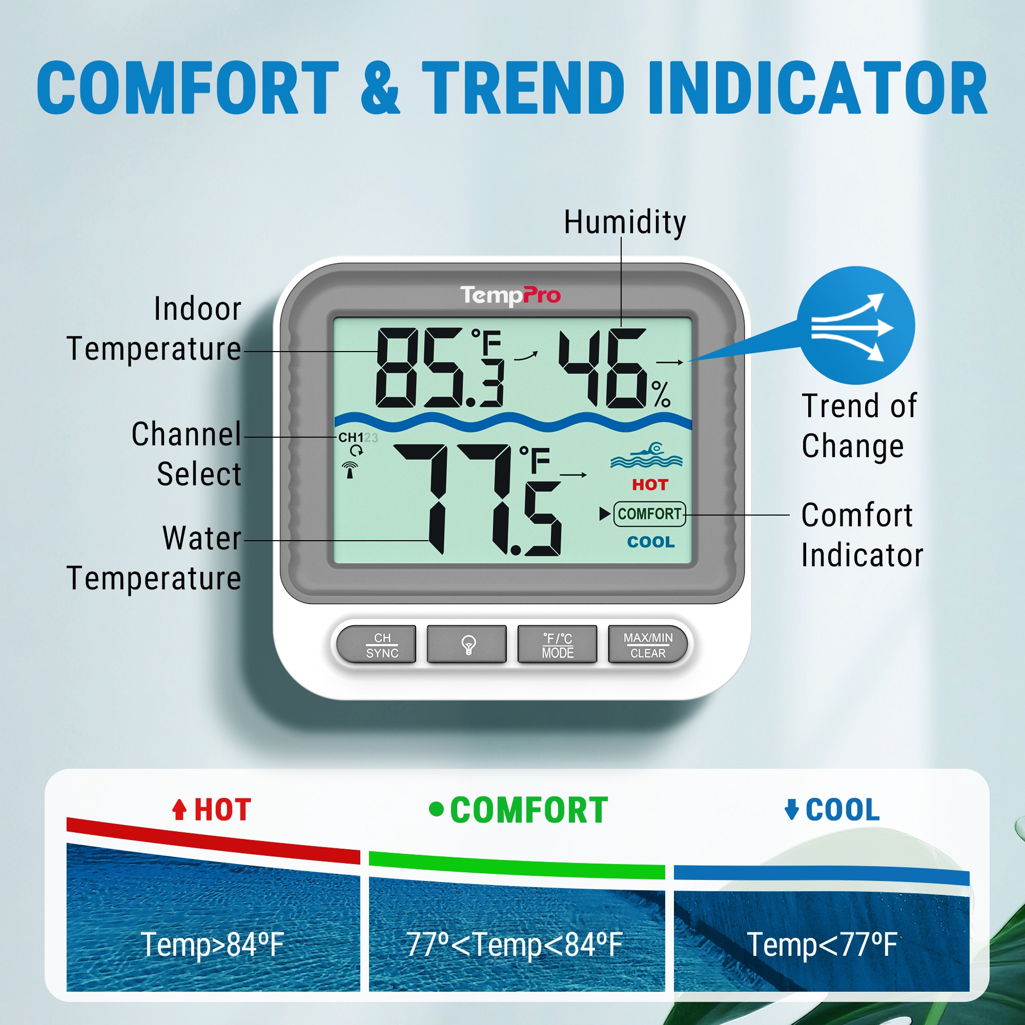 ThermoPro TP211BW Pool-Thermometers - View #5