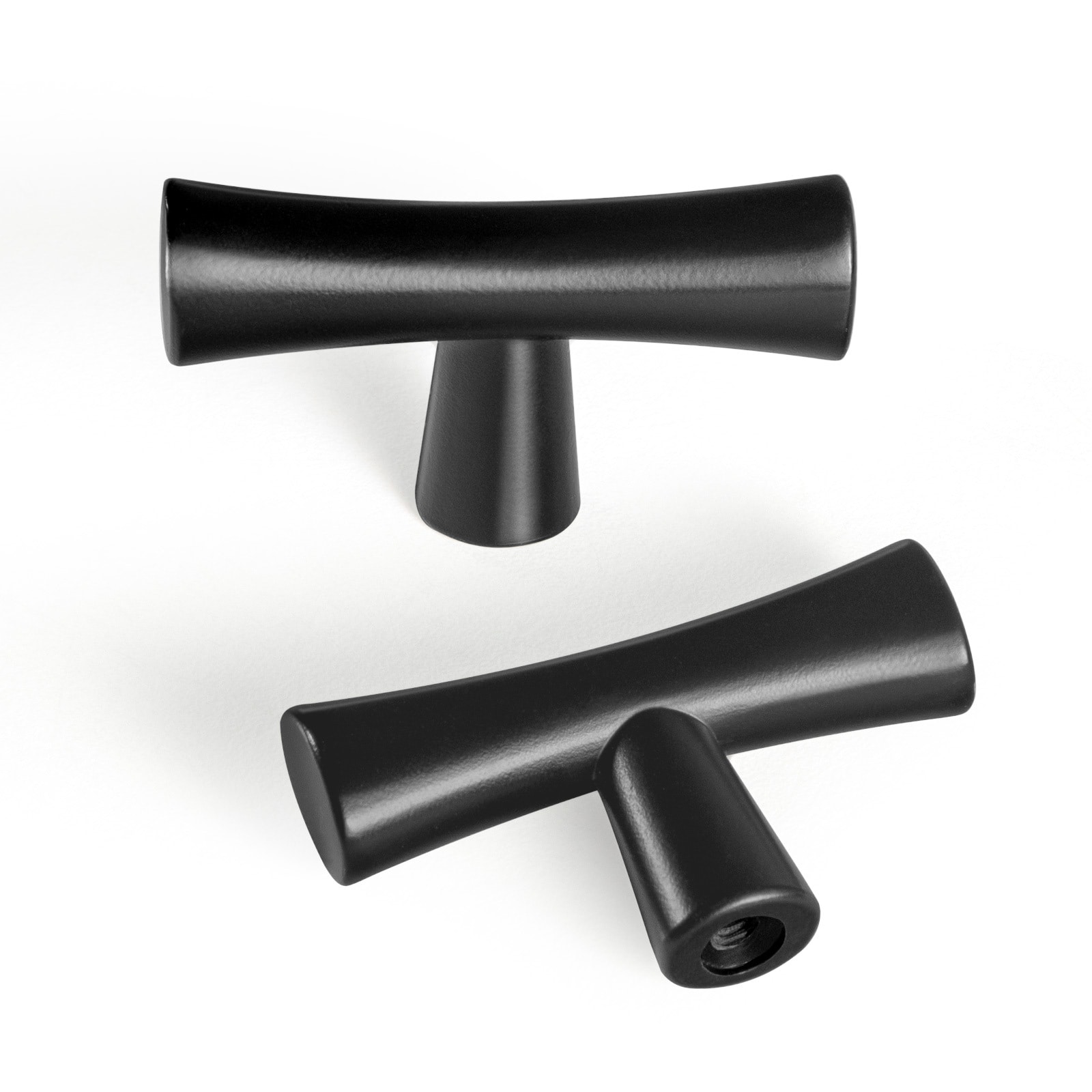 Miaokesen 9360B-DK 2-in Matte black Novelty Modern Cabinet Knob 6 -Pack