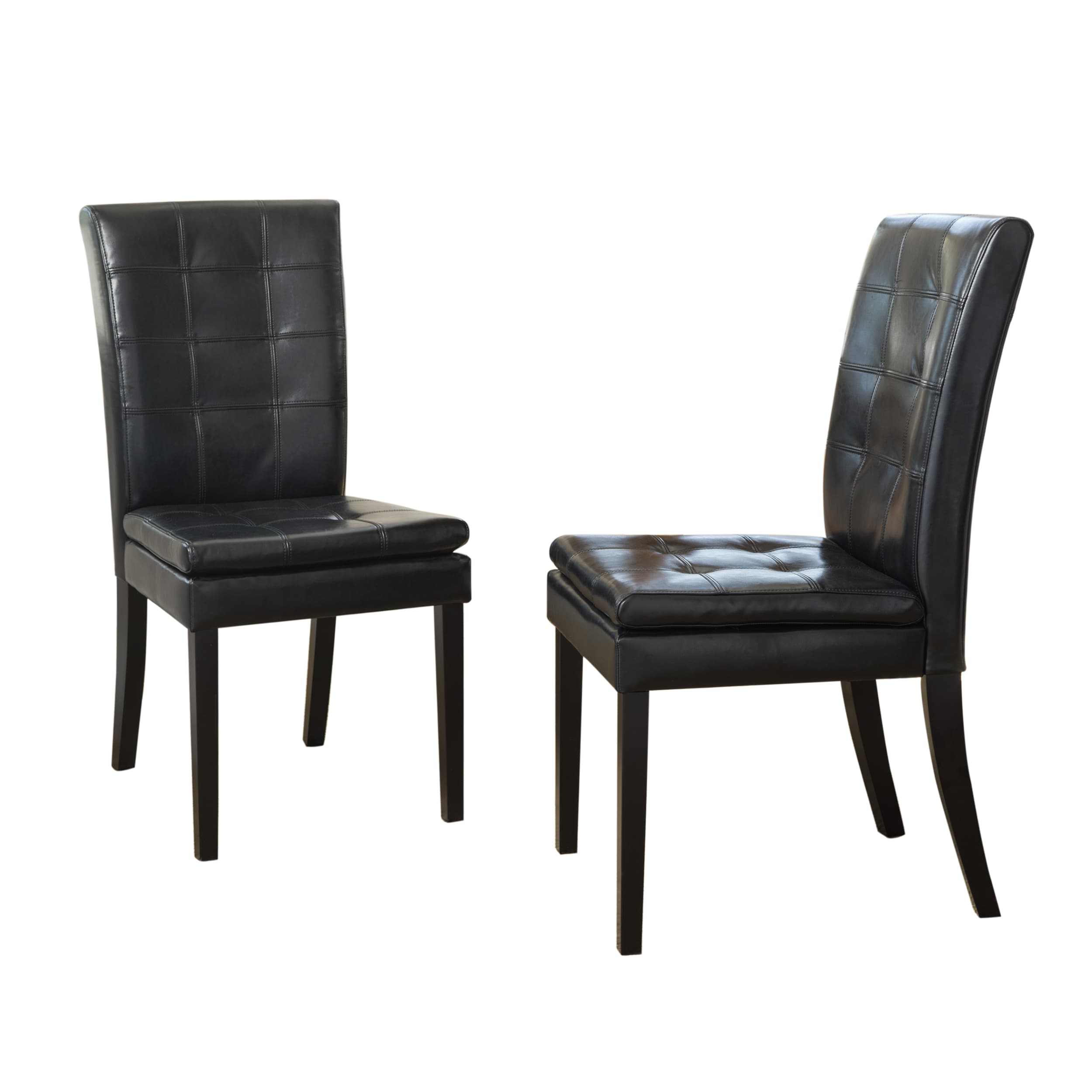 Best Selling Home Decor 217454 Crayton Black Leather Dining Chair (Set of 2)