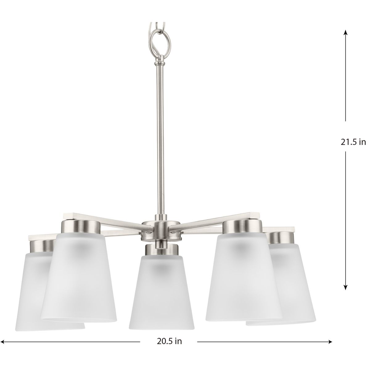 Progress Lighting Tanner 5-Light Brushed Nickel Transitional Chandelier