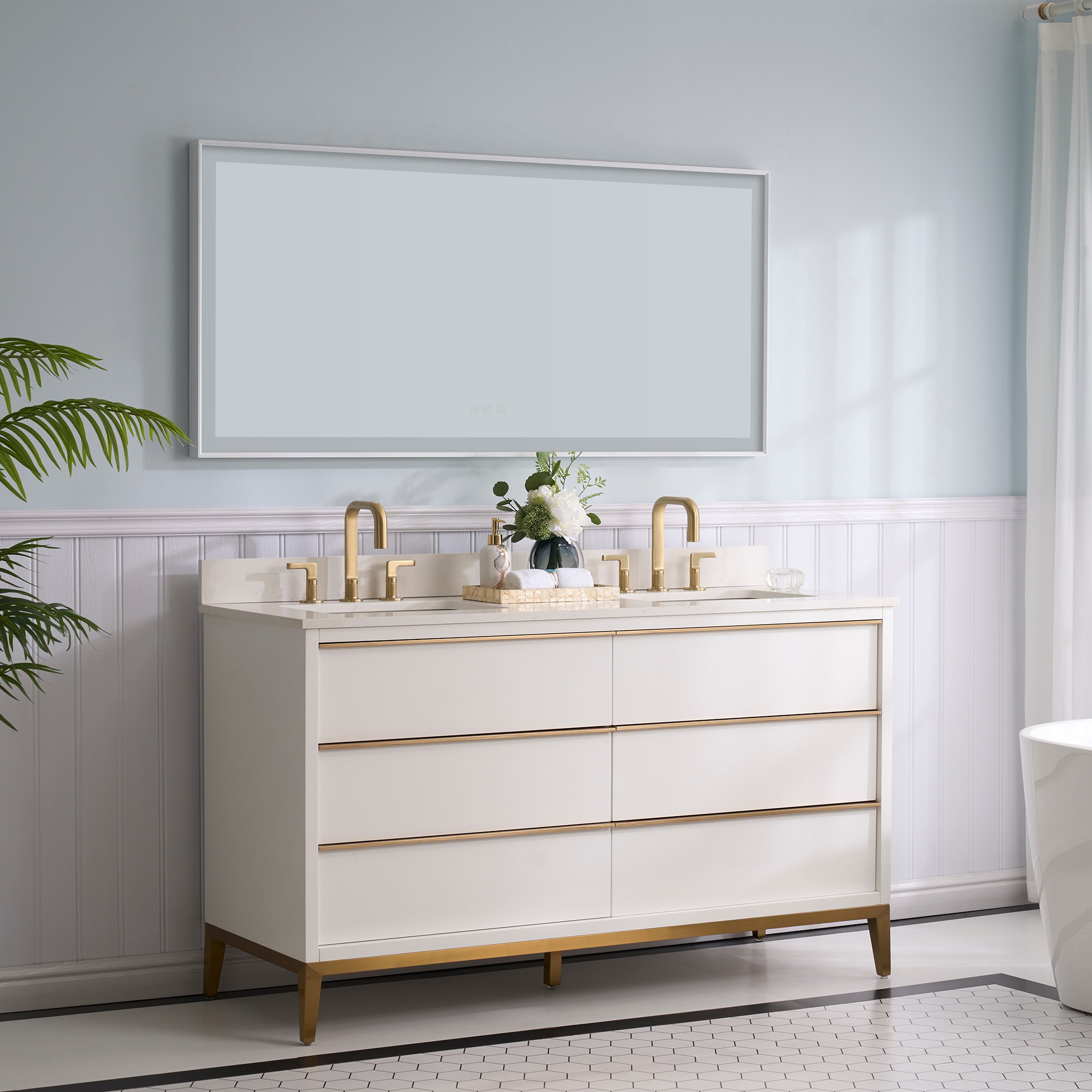 WELLFOR M1FM6028WT Framed-Bath-Mirrors - View #18